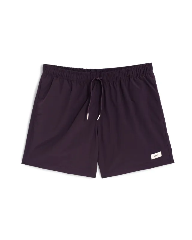 Solid Plum Swim Trunk sold by Bather