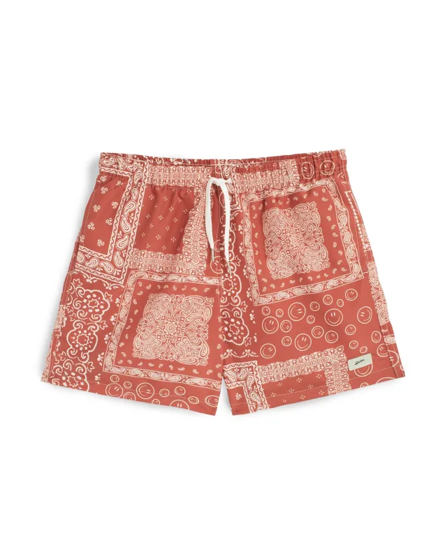 Terracotta Bandana Swim Trunk sold by Bather