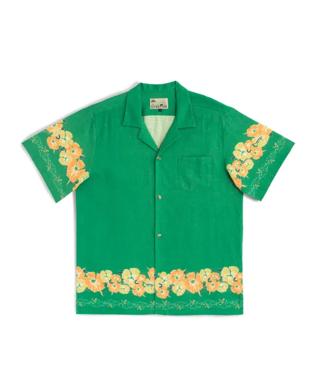 Moss Ornate Bloom Camp Shirt made by Bather