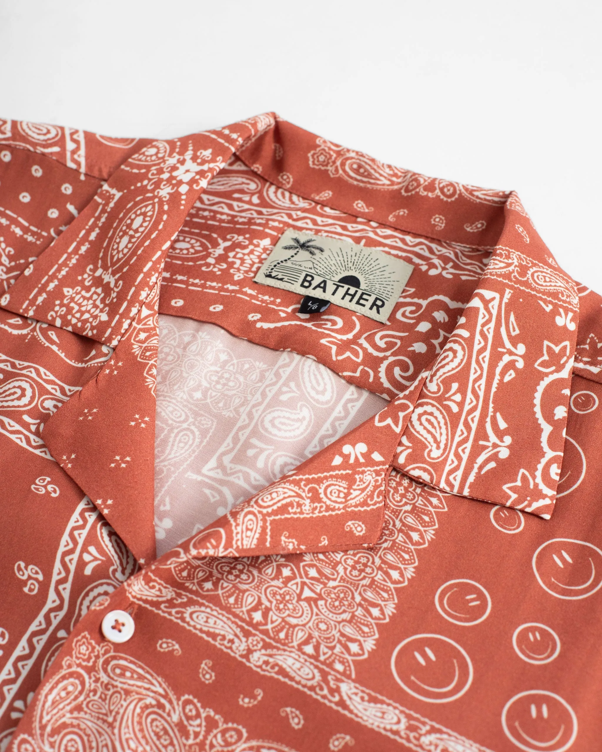 Terracotta Bandana Camp Shirt sold by Bather product image thumbnail 2