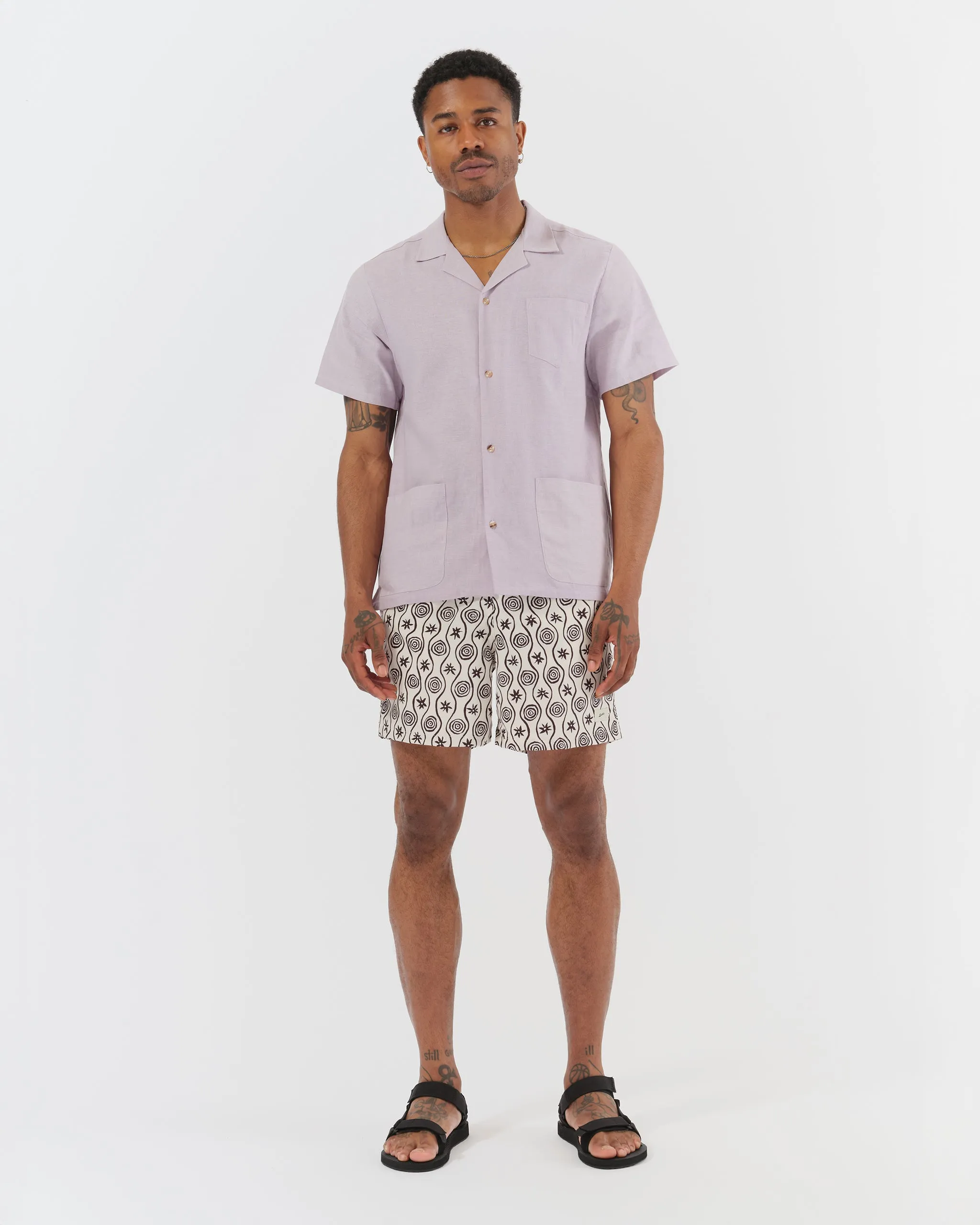 Lavender Linen Traveler Shirt sold by Bather product image thumbnail 2
