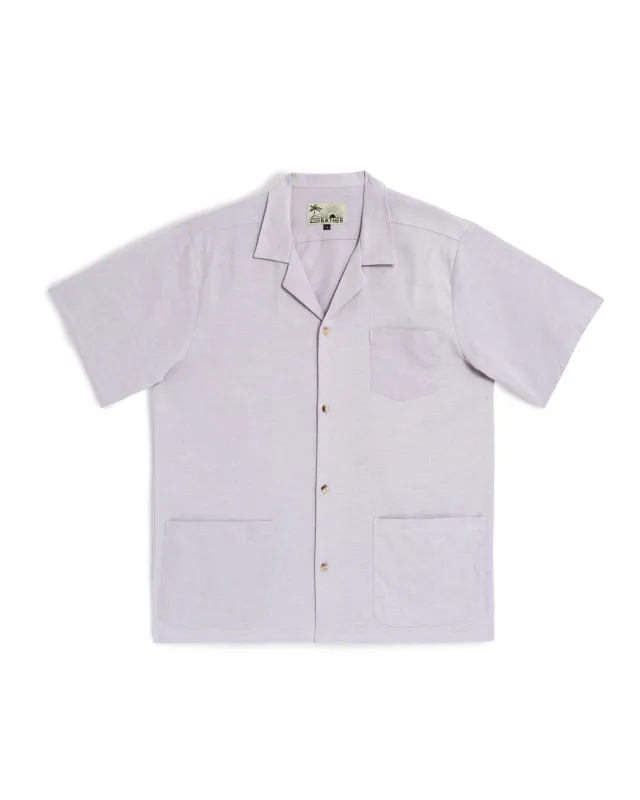 Lavender Linen Traveler Shirt sold by Bather