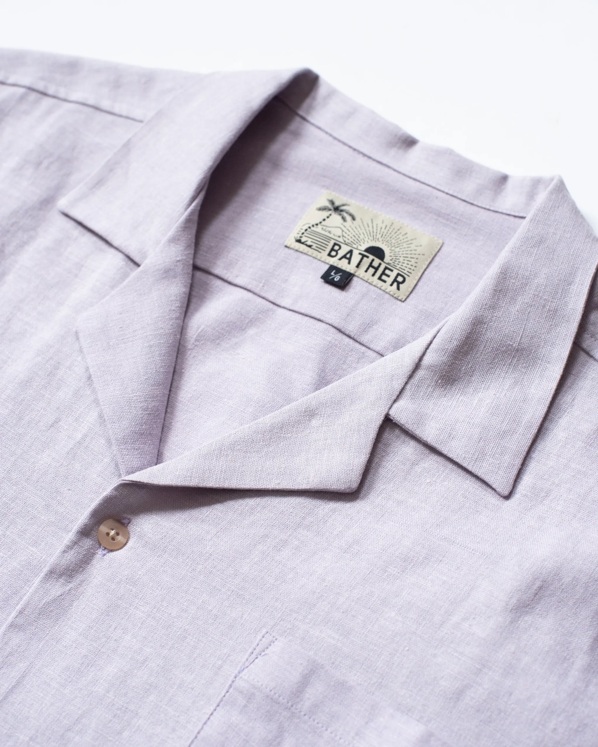 Lavender Linen Traveler Shirt sold by Bather product image thumbnail 3