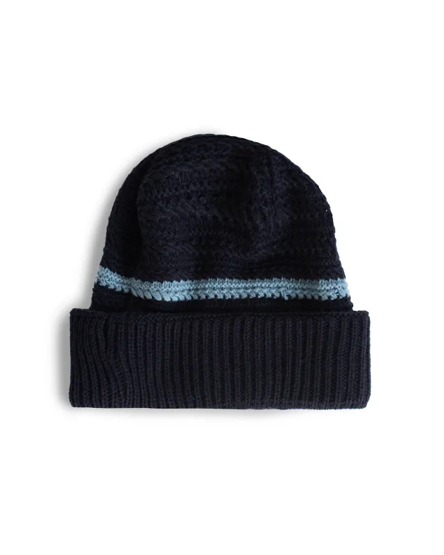 Navy Ridge Beanie made by Bather