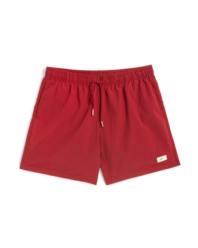 Solid Sangria Swim Trunk sold by Bather