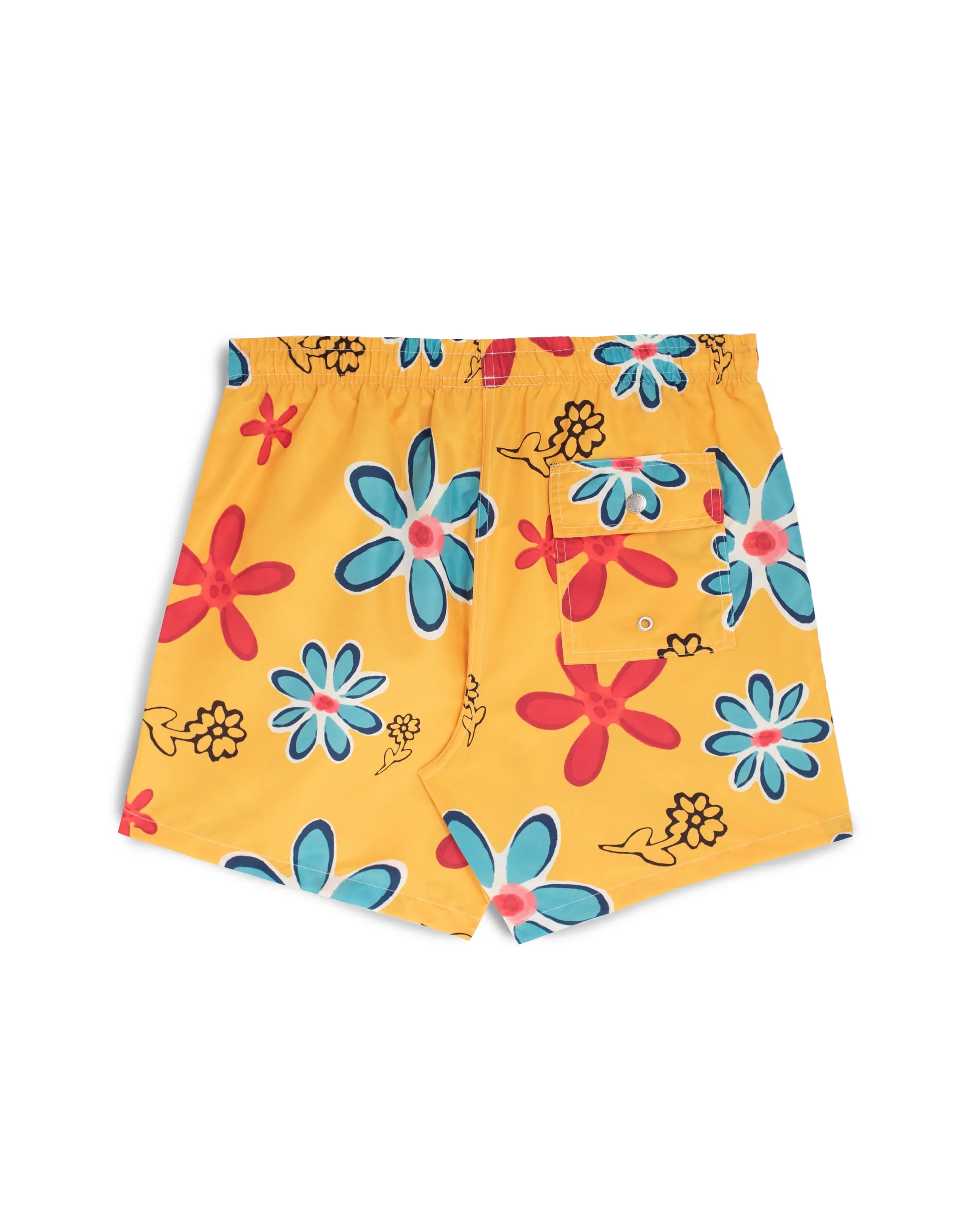 Gold Perennial Floral Print Swim Trunk sold by Bather product image thumbnail 2