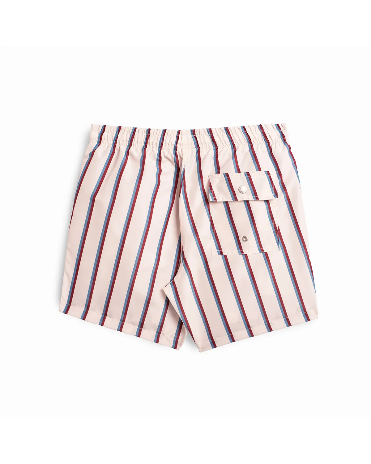 Red & Blue Fine Stripe Swim Trunk sold by Bather product image thumbnail 3