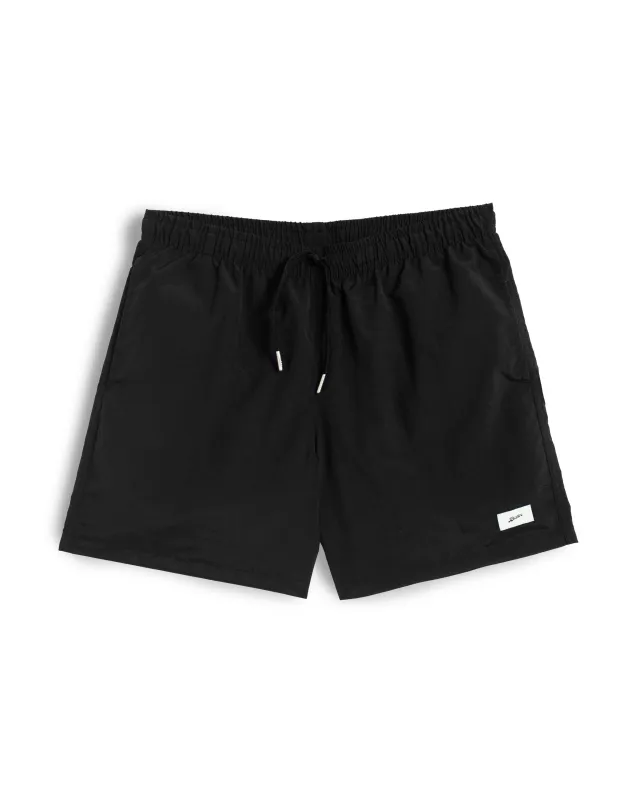 Solid Black Swim Trunk sold by Bather
