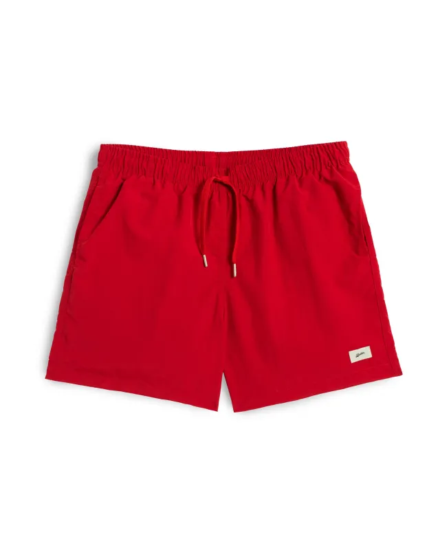 Solid Red Swim Trunk sold by Bather