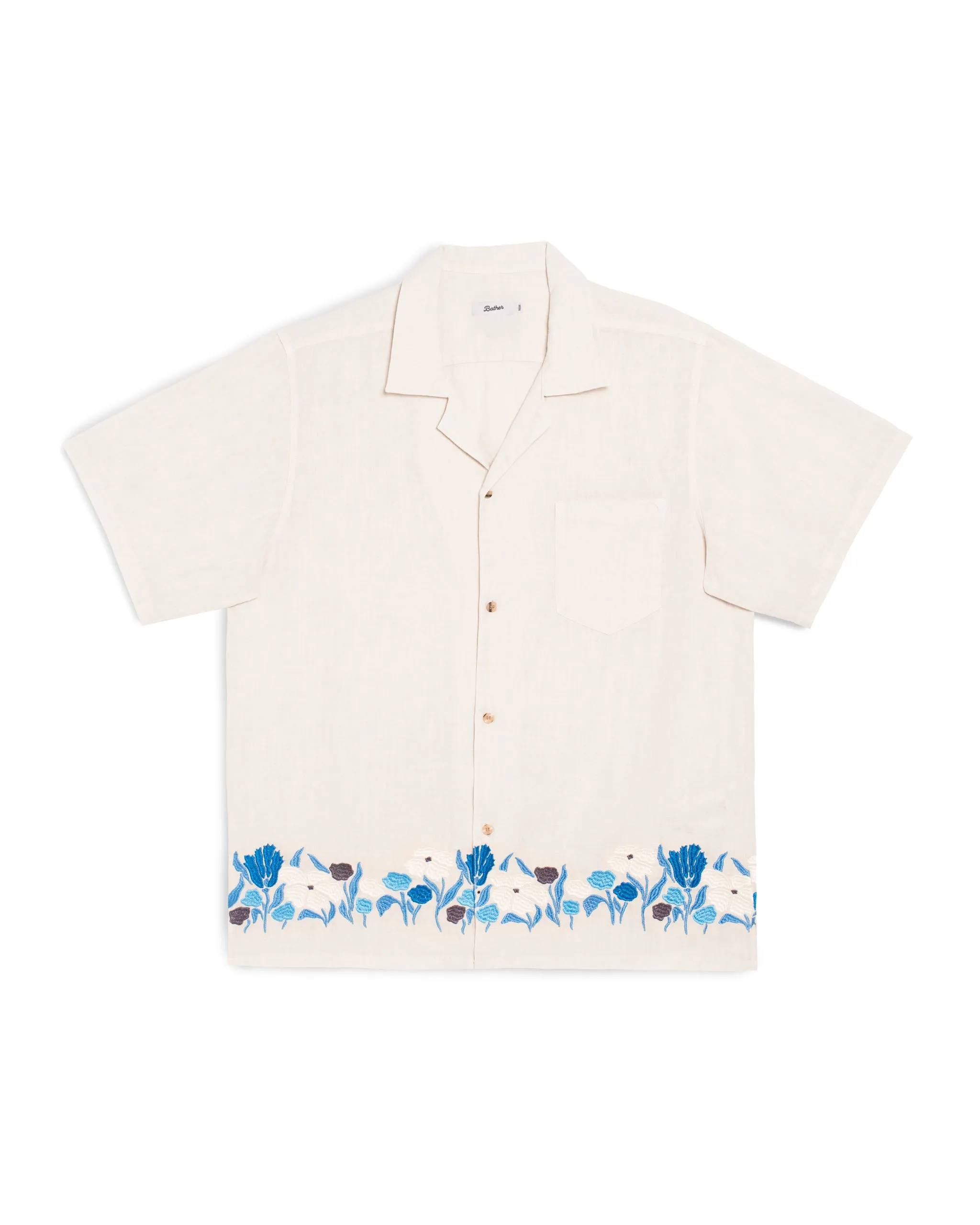 Pearl Lawn Linen Camp Shirt sold by Bather