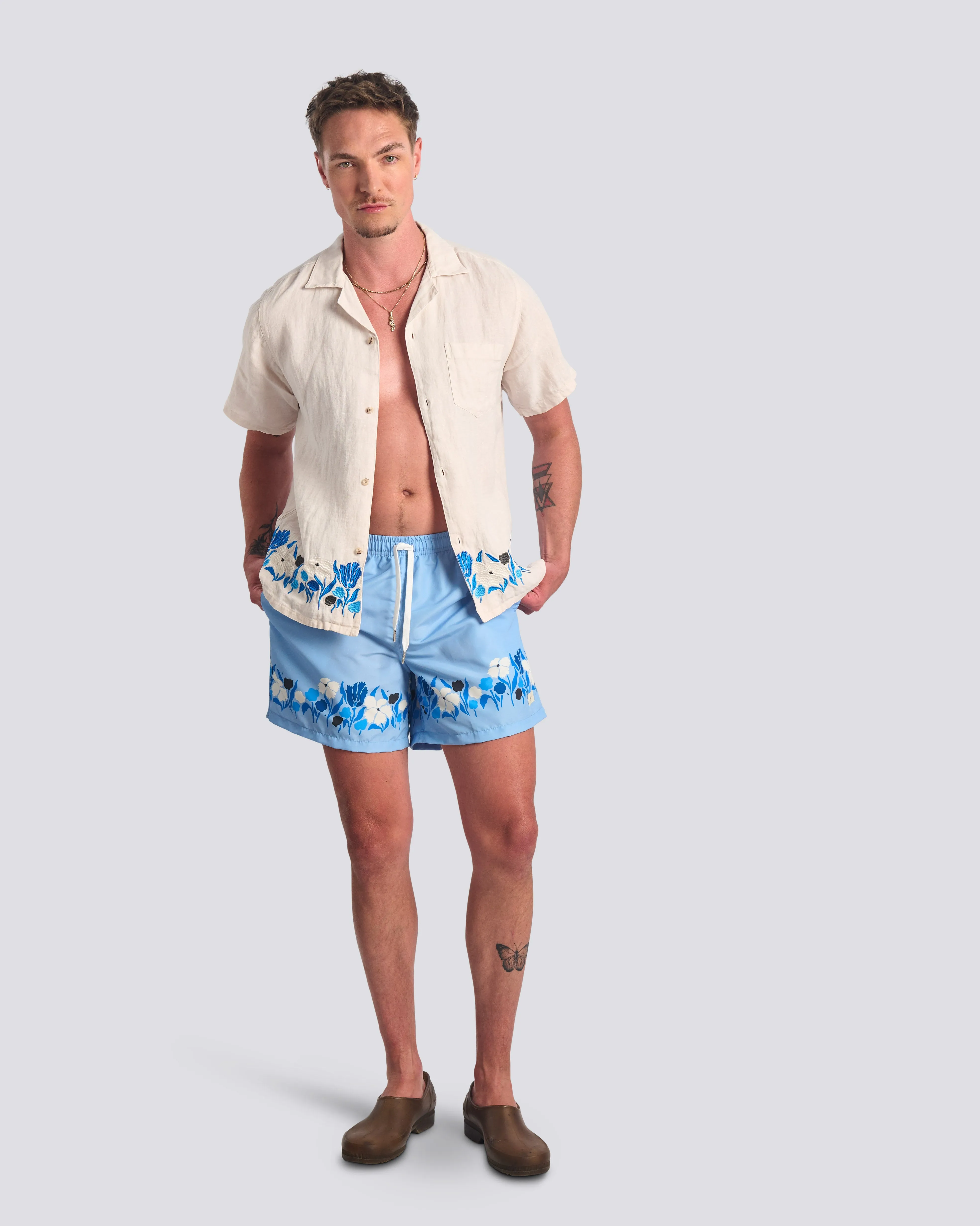 Pearl Lawn Linen Camp Shirt sold by Bather product image thumbnail 2