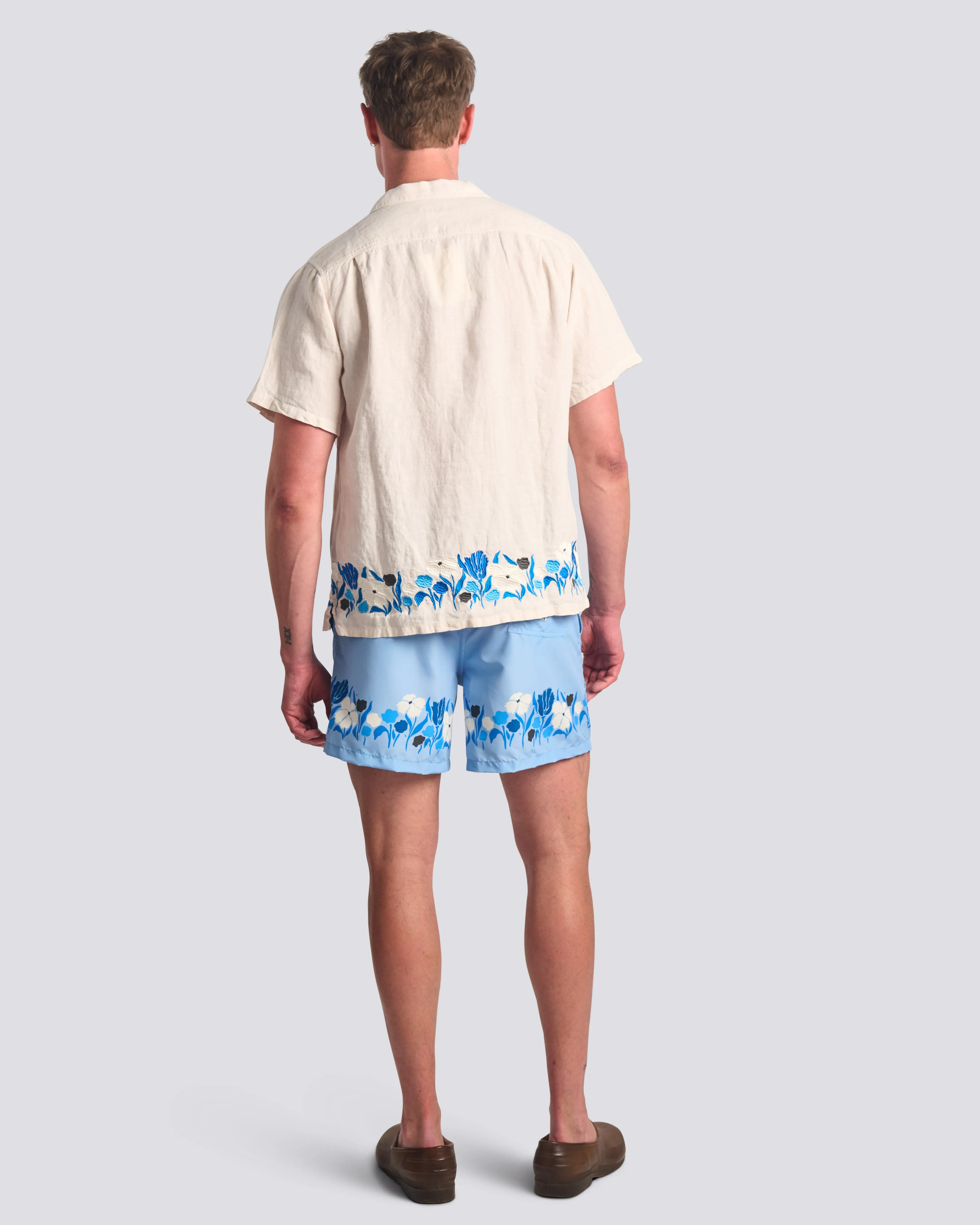 Pearl Lawn Linen Camp Shirt sold by Bather product image thumbnail 3