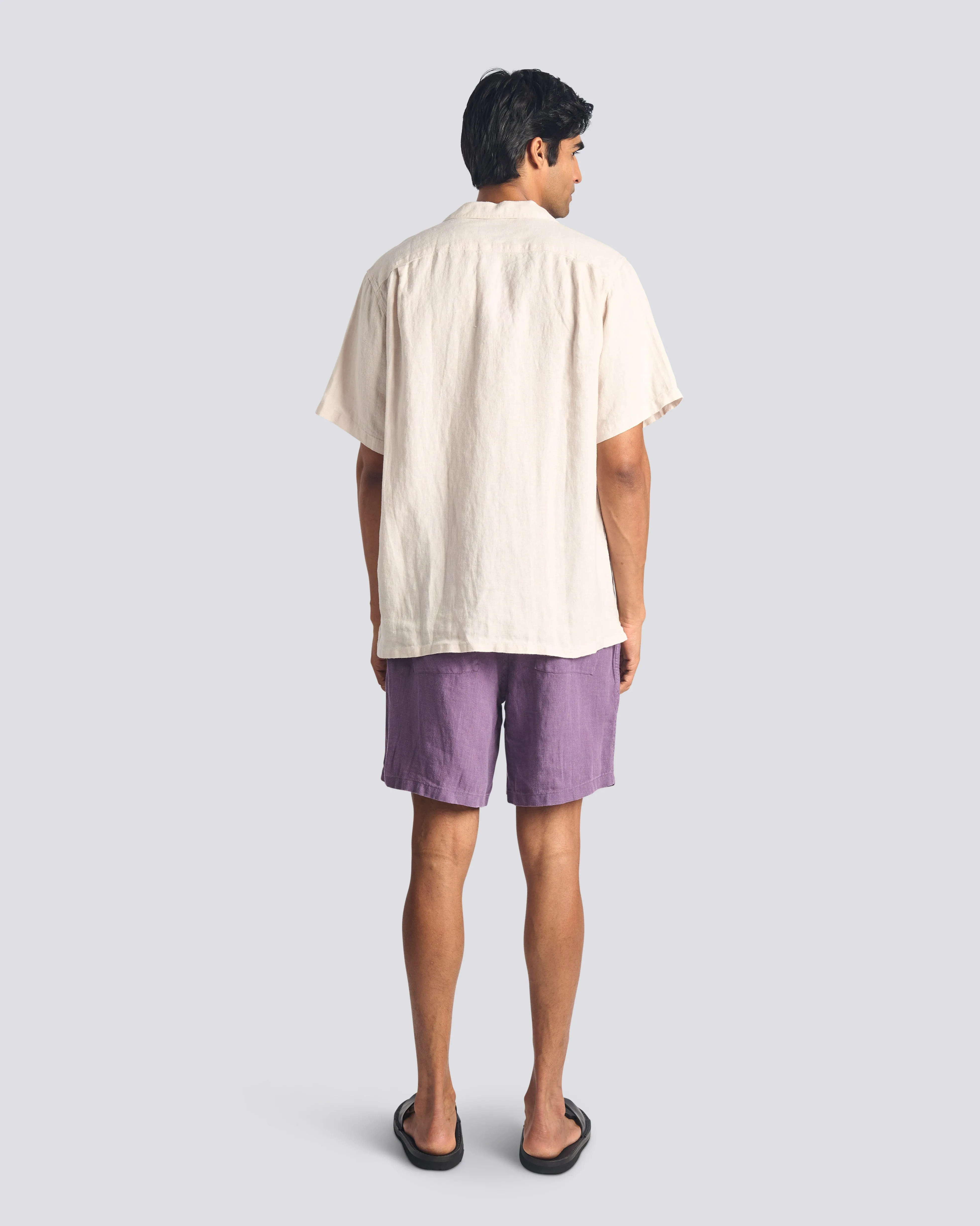Grape Linen Leisure Short sold by Bather product image thumbnail 3