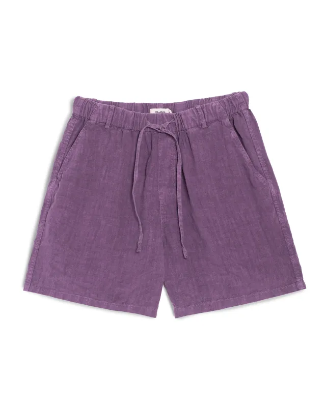 Grape Linen Leisure Short made by Bather
