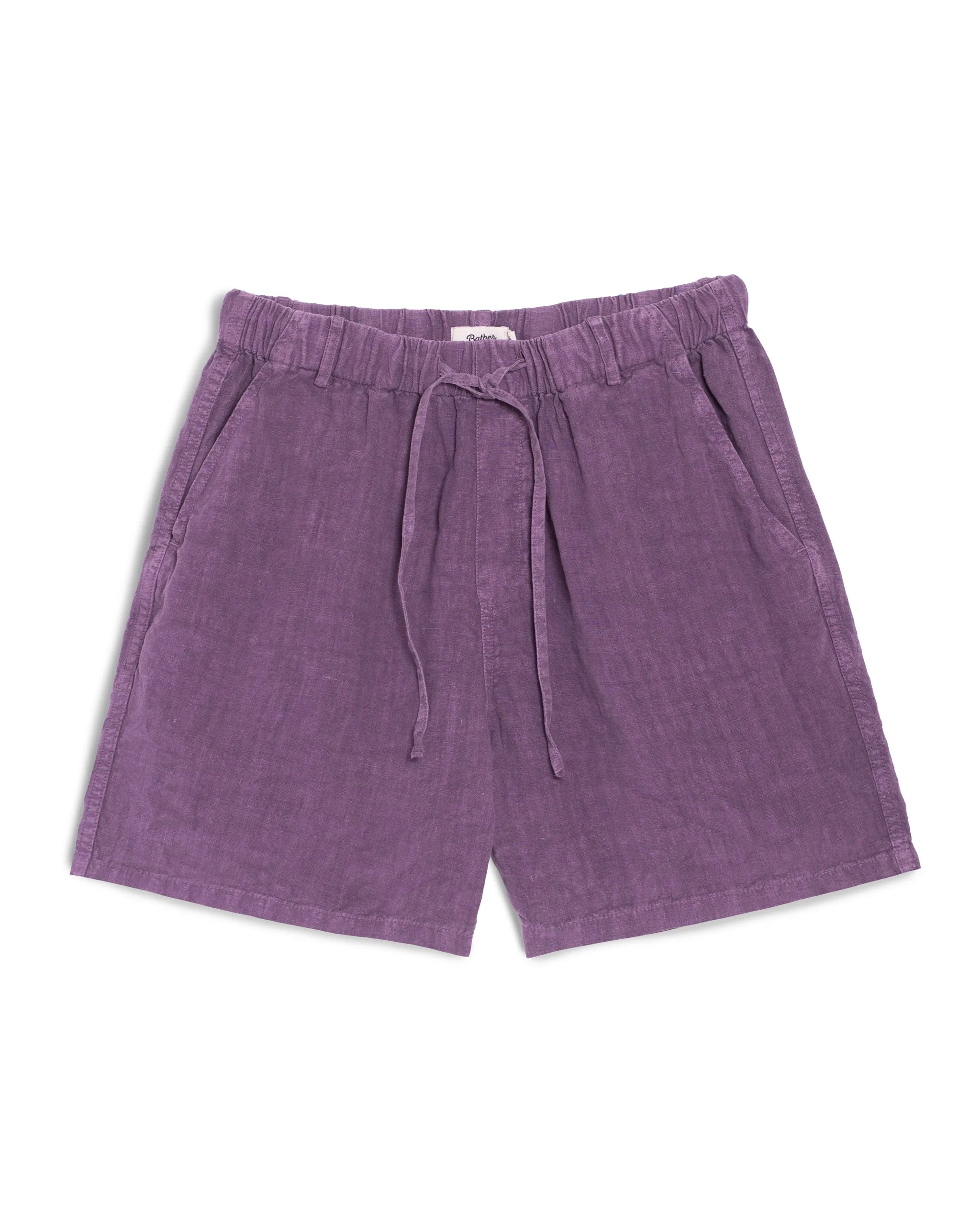 Grape Linen Leisure Short sold by Bather