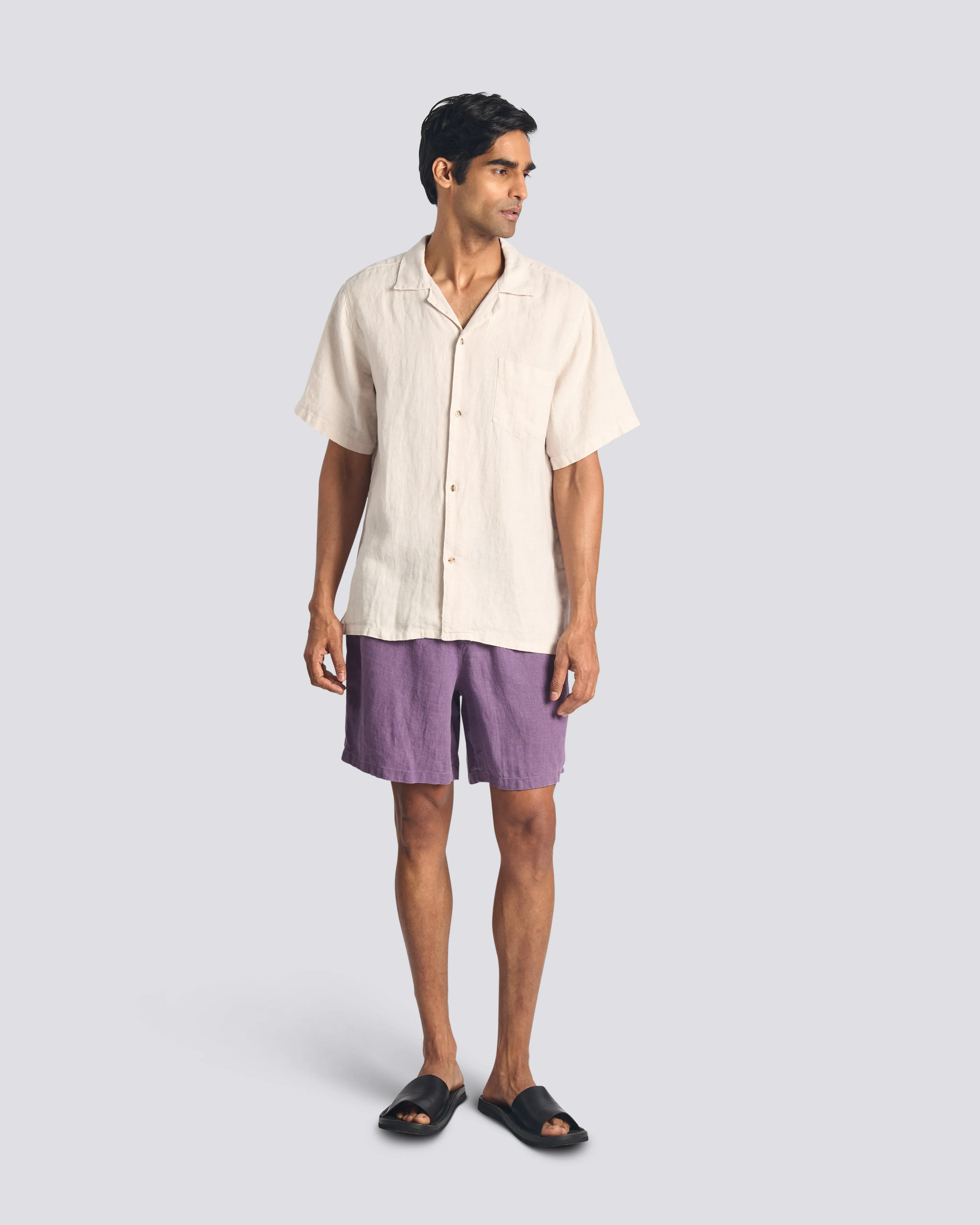Grape Linen Leisure Short sold by Bather product image thumbnail 2