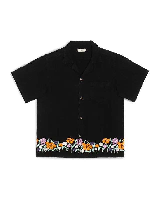 Black Lawn Linen Camp Shirt made by Bather