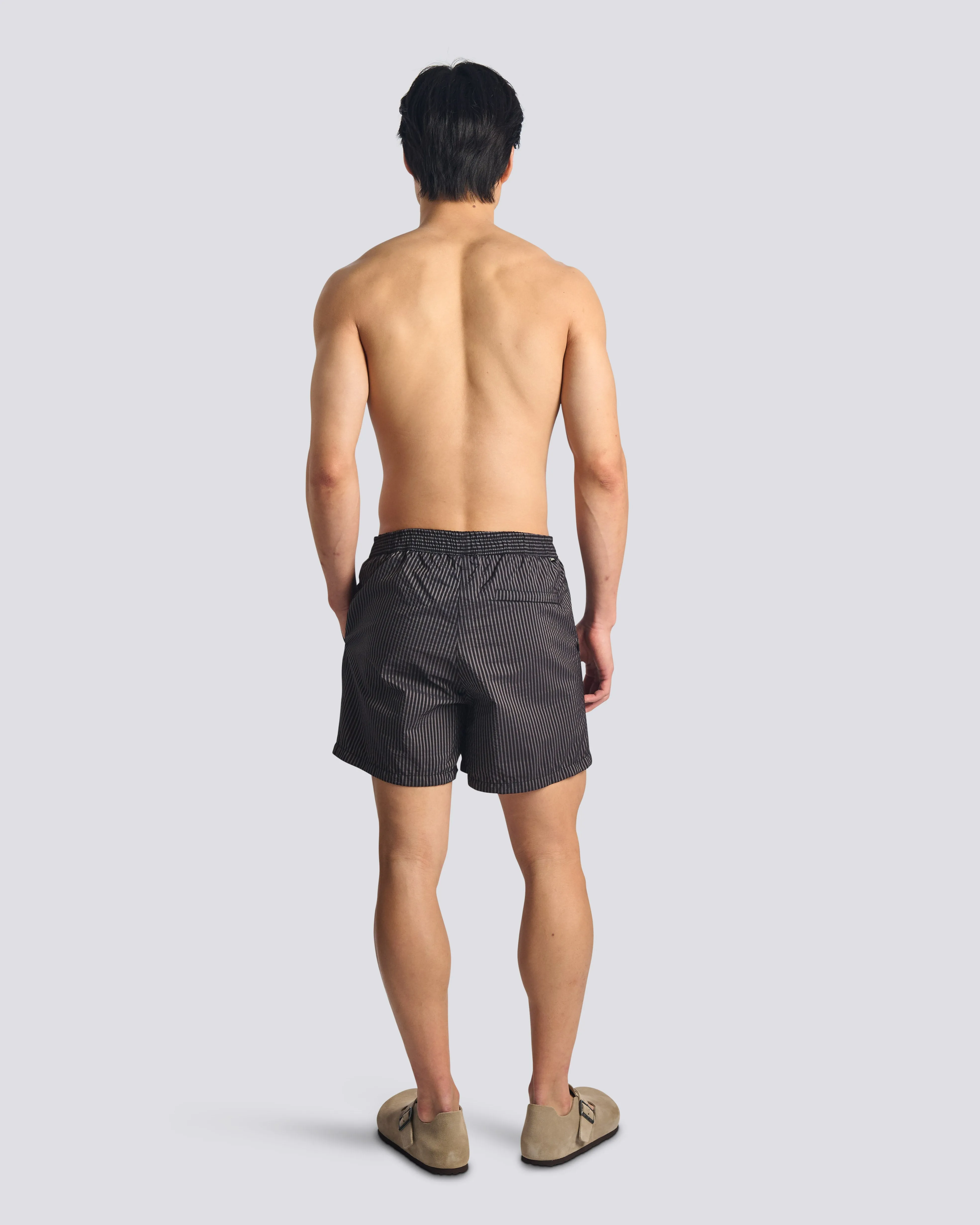 Black Seersucker Modern Trunk sold by Bather product image thumbnail 3