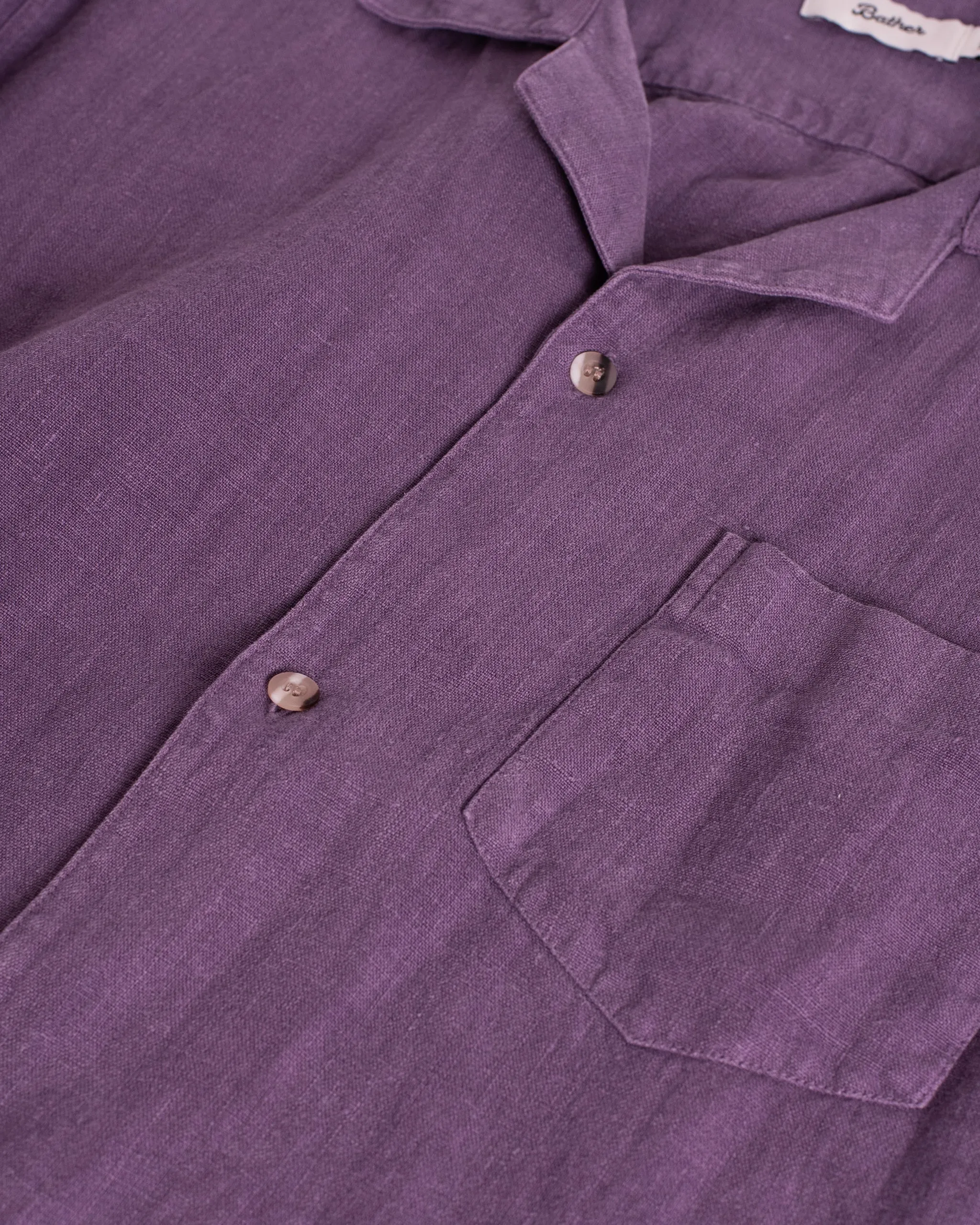 Grape Linen Camp Shirt sold by Bather product image thumbnail 4