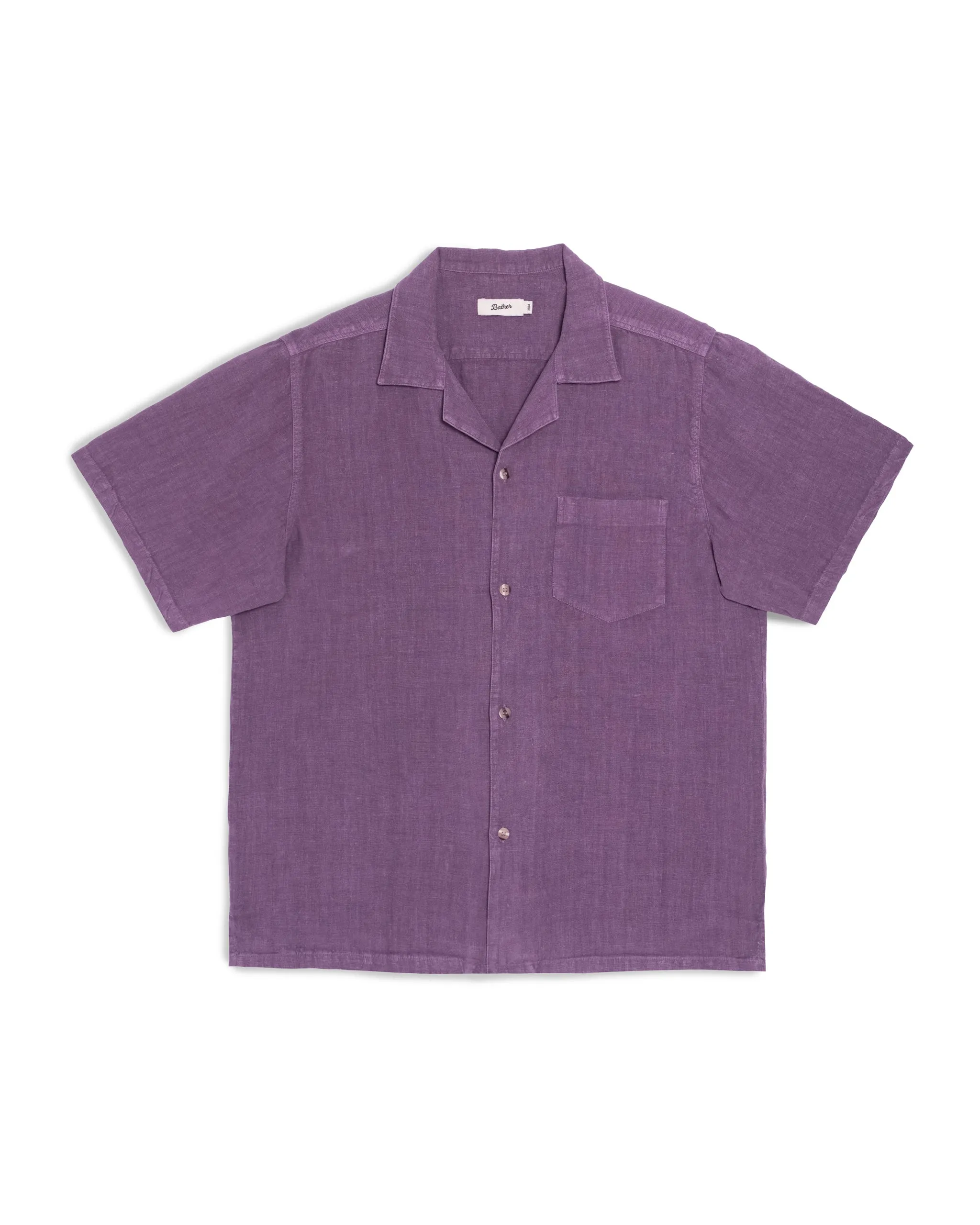 Grape Linen Camp Shirt sold by Bather