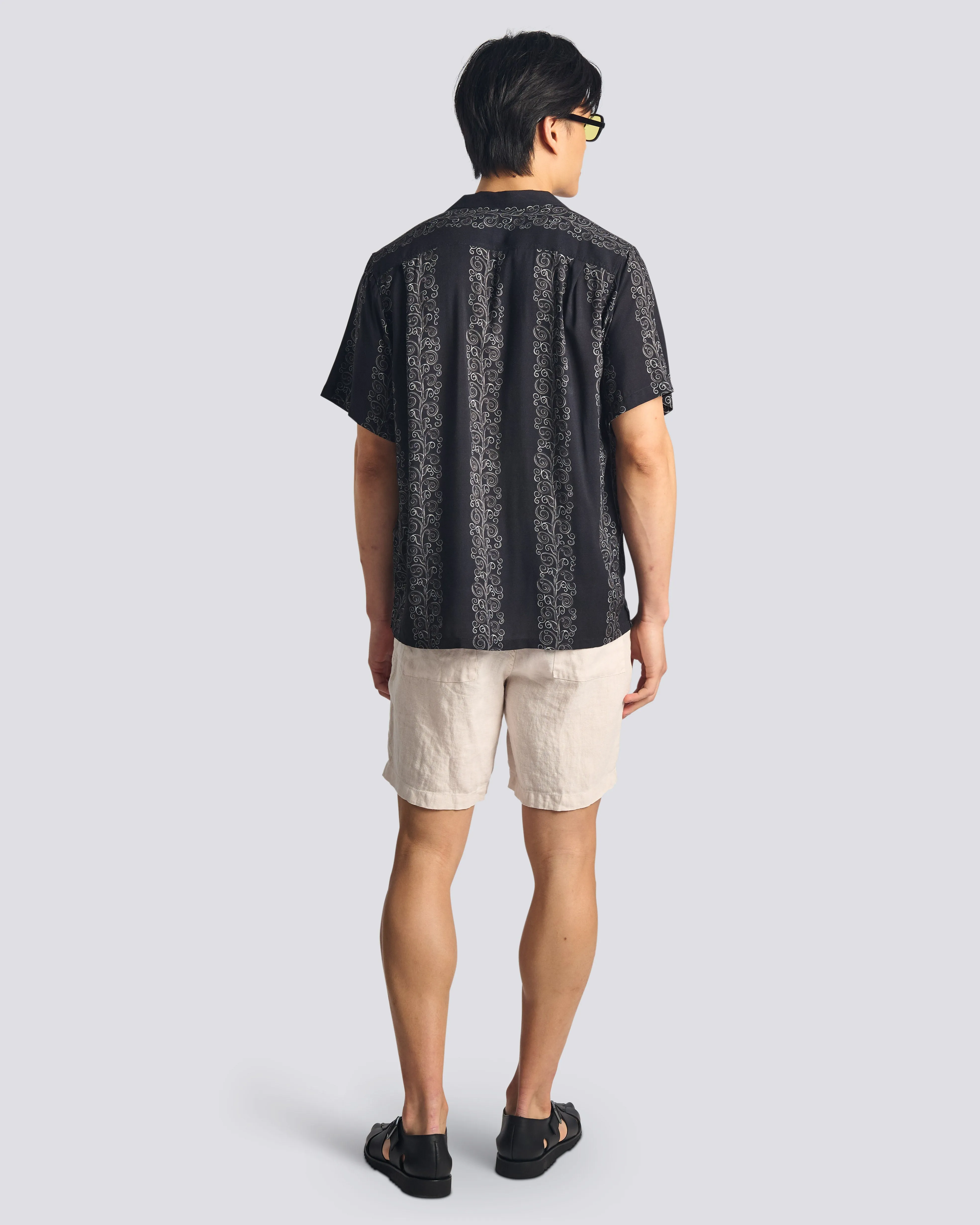 Black Fiesta Camp Shirt sold by Bather product image thumbnail 3