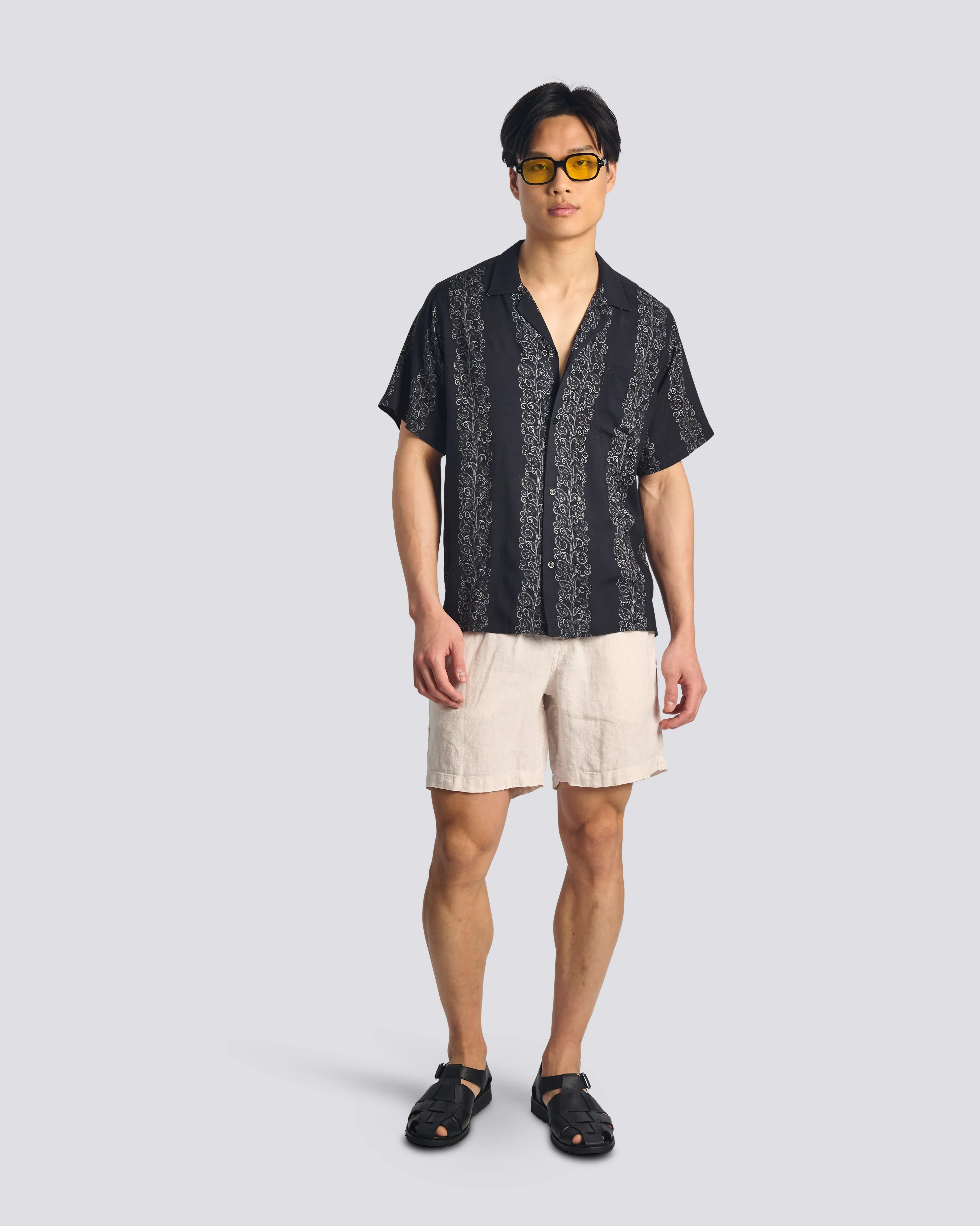 Black Fiesta Camp Shirt sold by Bather product image thumbnail 2