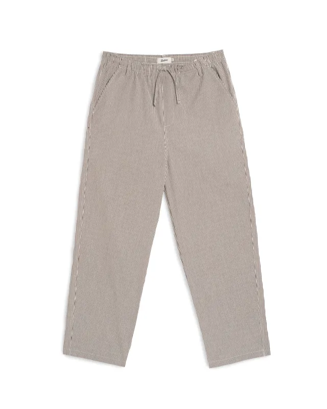 Espresso Pinstripe Leisure Pant made by Bather