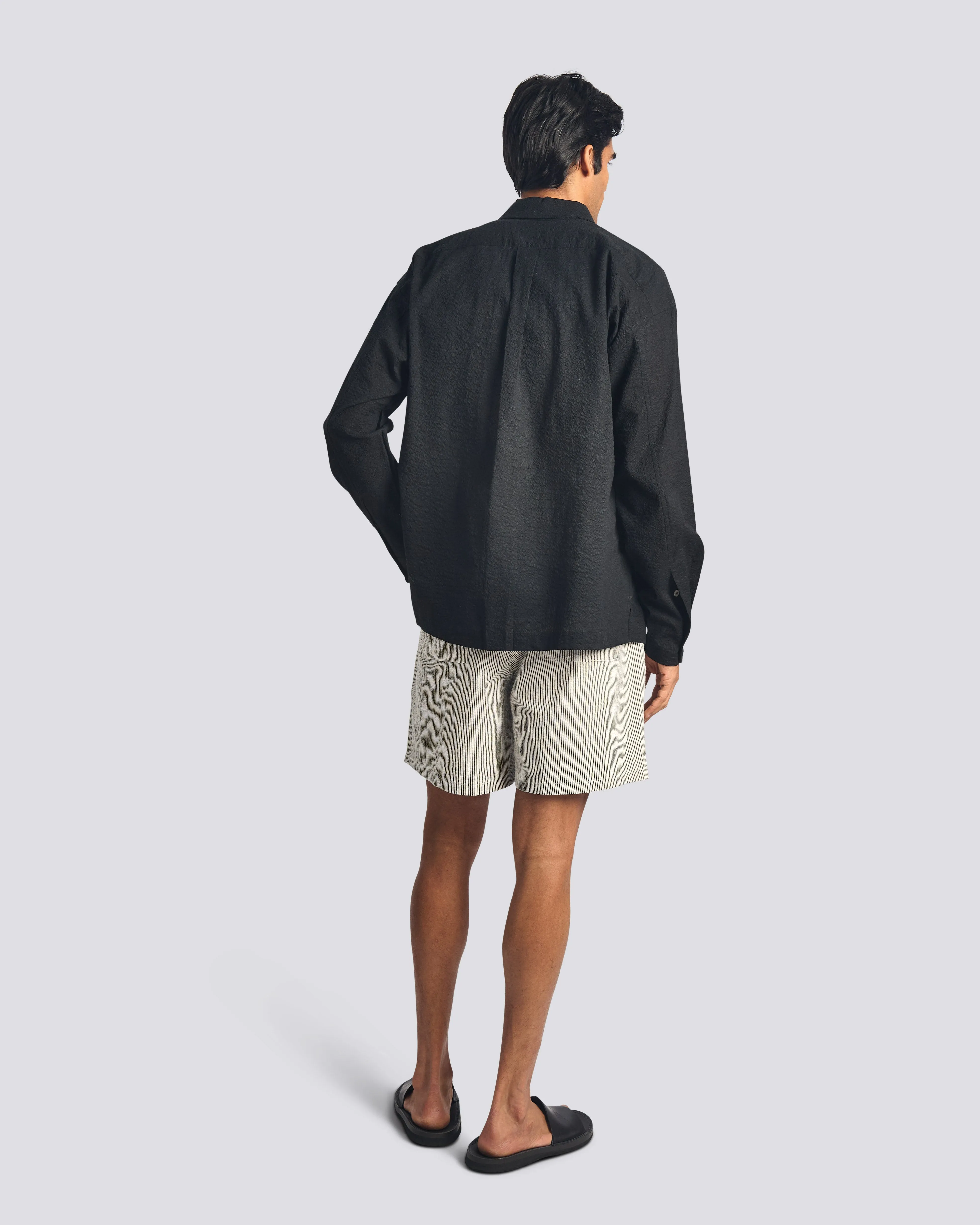 Black Ripple Leisure Shirt sold by Bather product image thumbnail 3