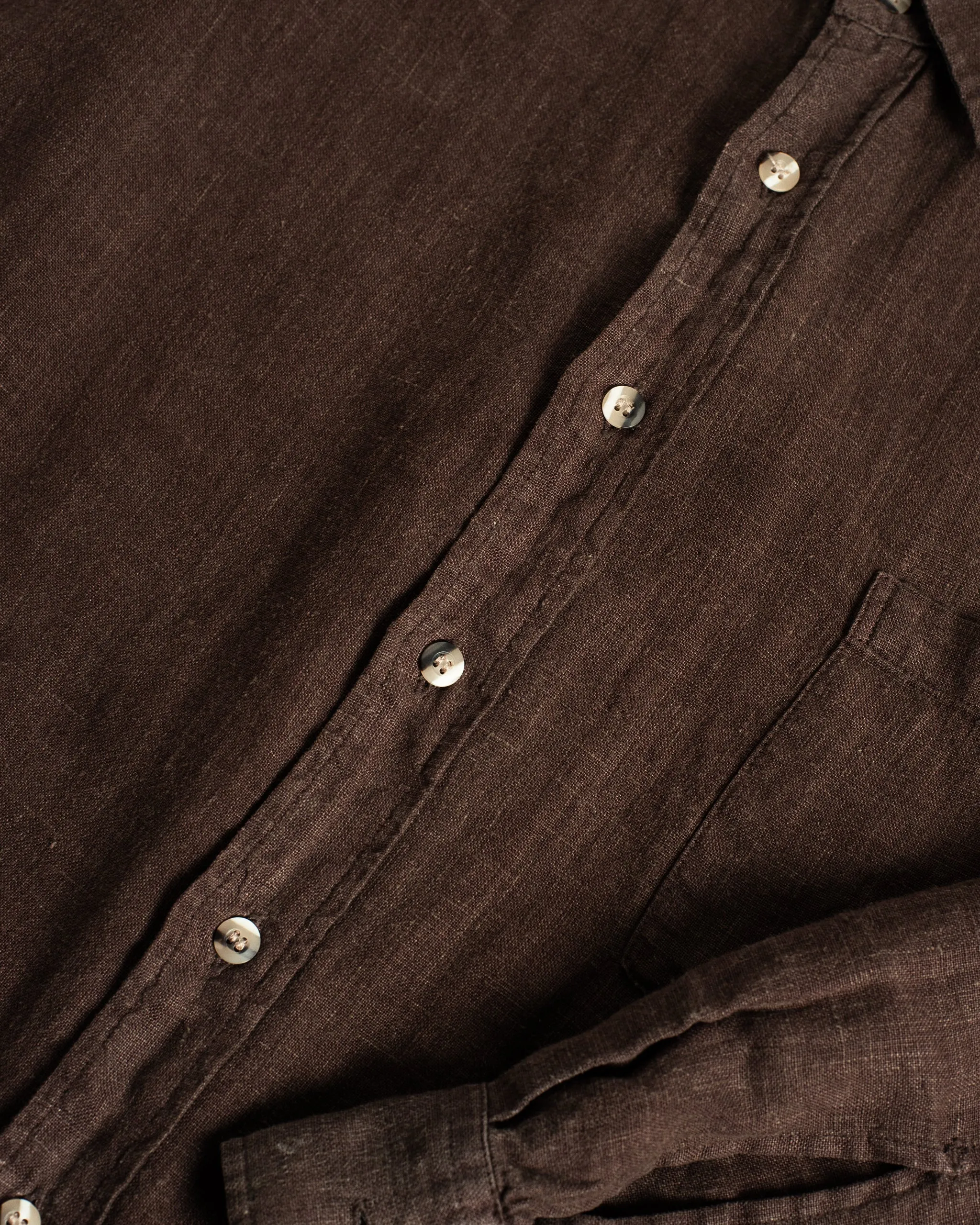 Espresso Linen Leisure Shirt sold by Bather product image thumbnail 4