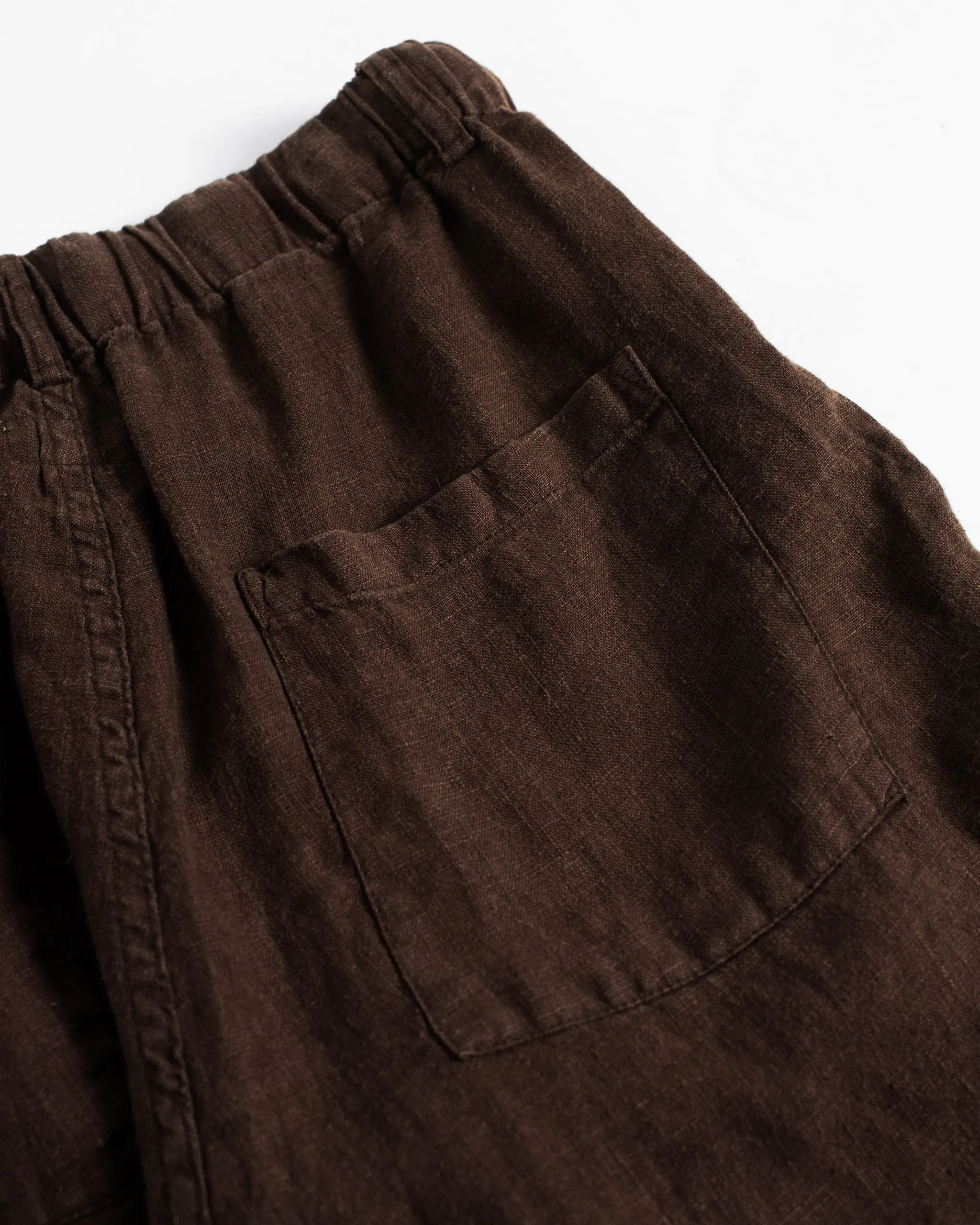 Espresso Linen Leisure Short sold by Bather product image thumbnail 4