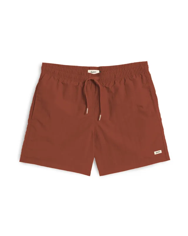 Solid Brick Swim Trunk made by Bather