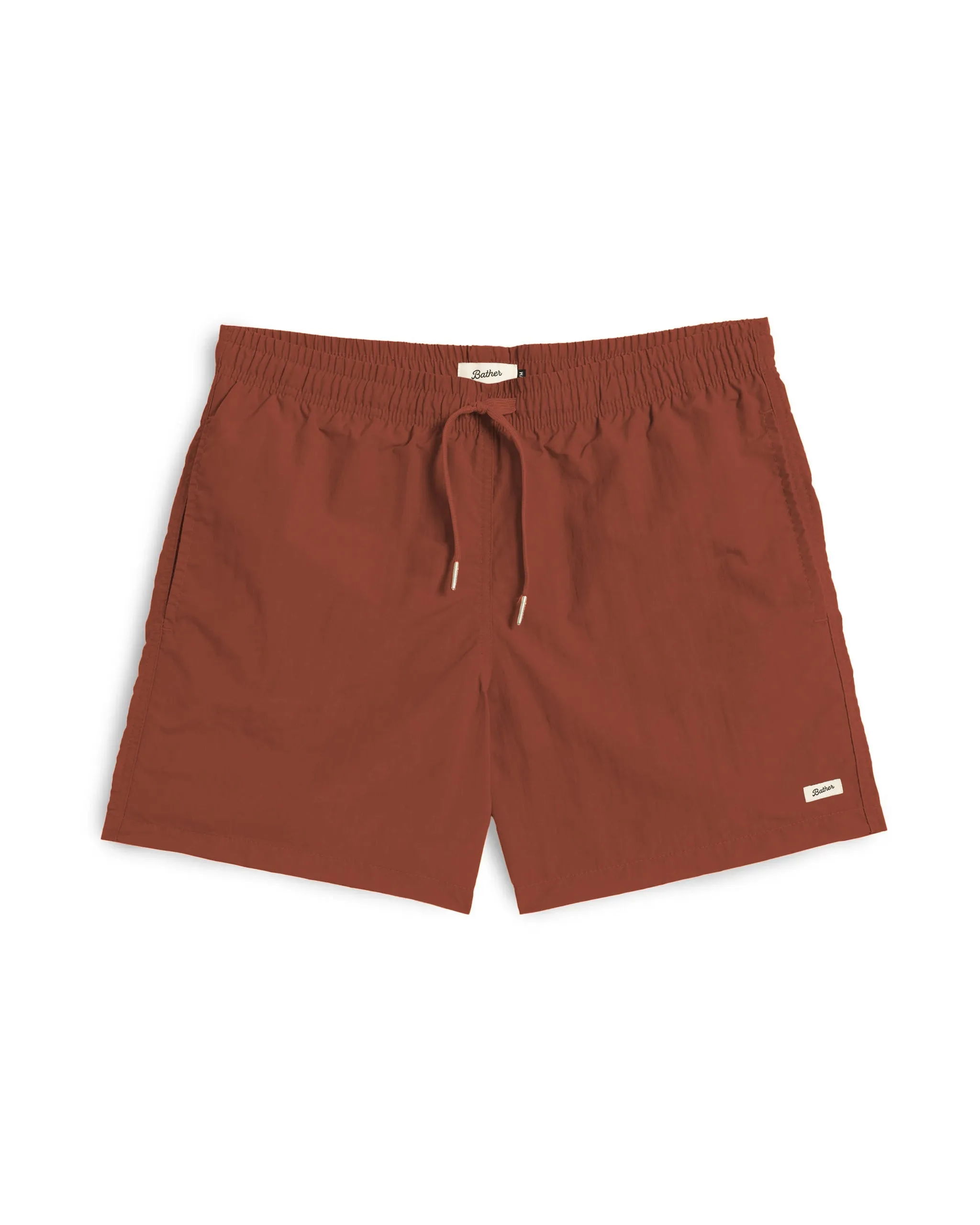 Solid Brick Swim Trunk sold by Bather