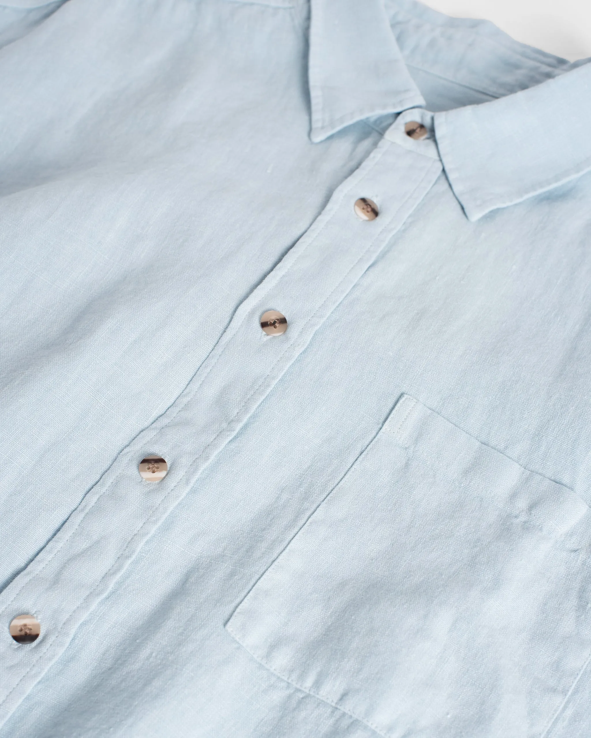 Sky Linen Leisure Shirt sold by Bather product image thumbnail 4