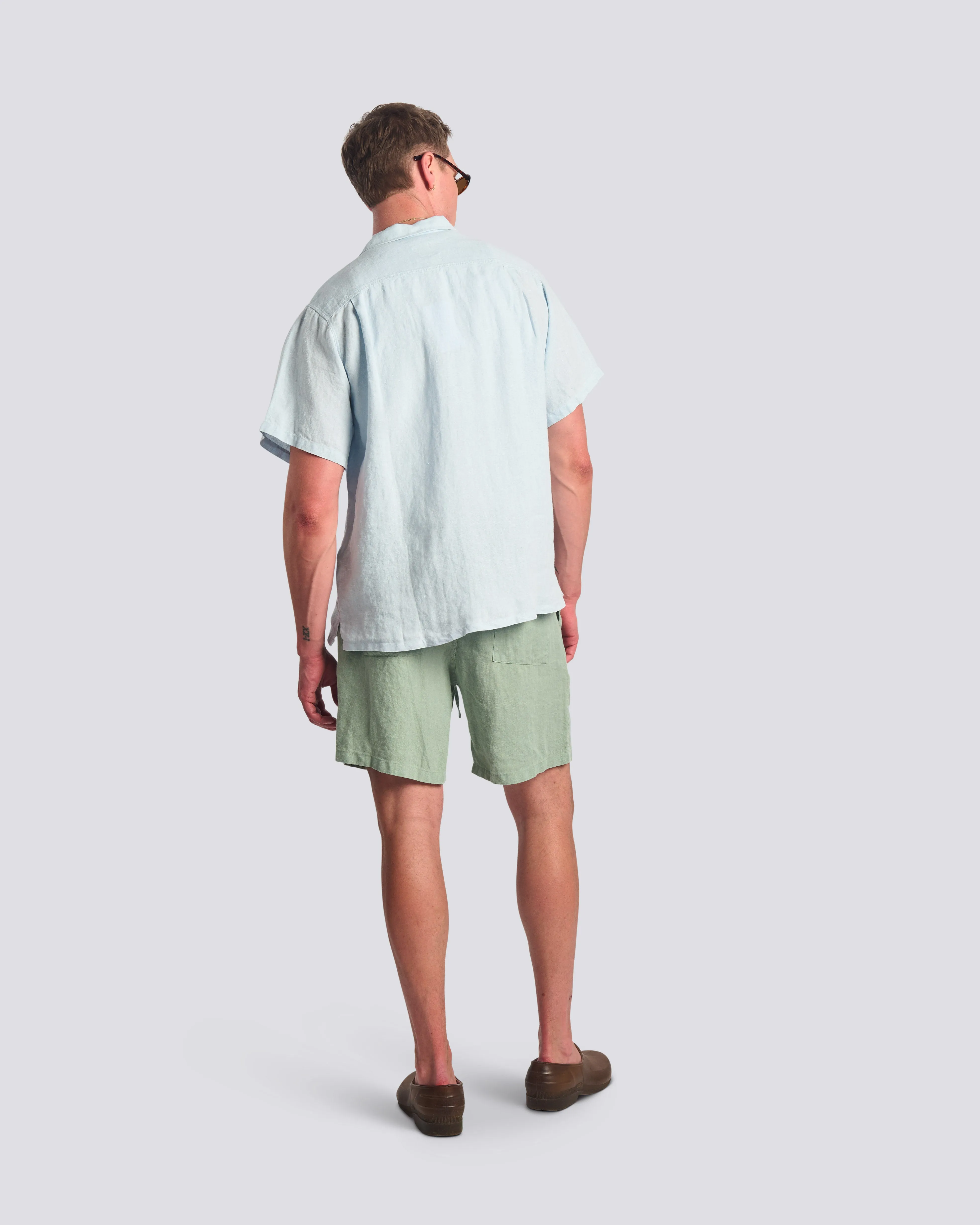 Sage Linen Leisure Short sold by Bather product image thumbnail 3