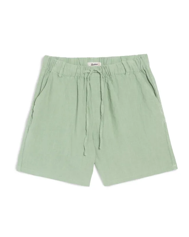 Sage Linen Leisure Short made by Bather
