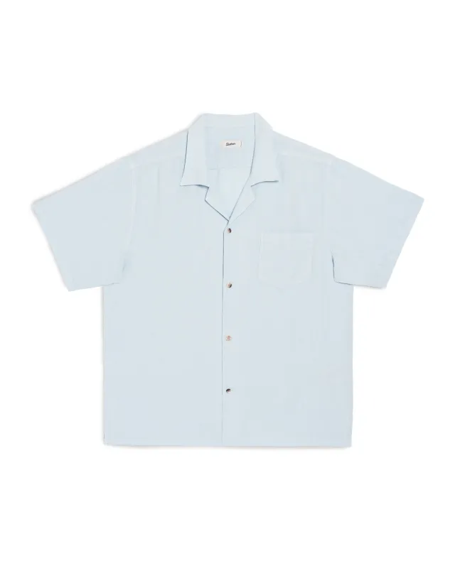 Sky Linen Camp Shirt made by Bather