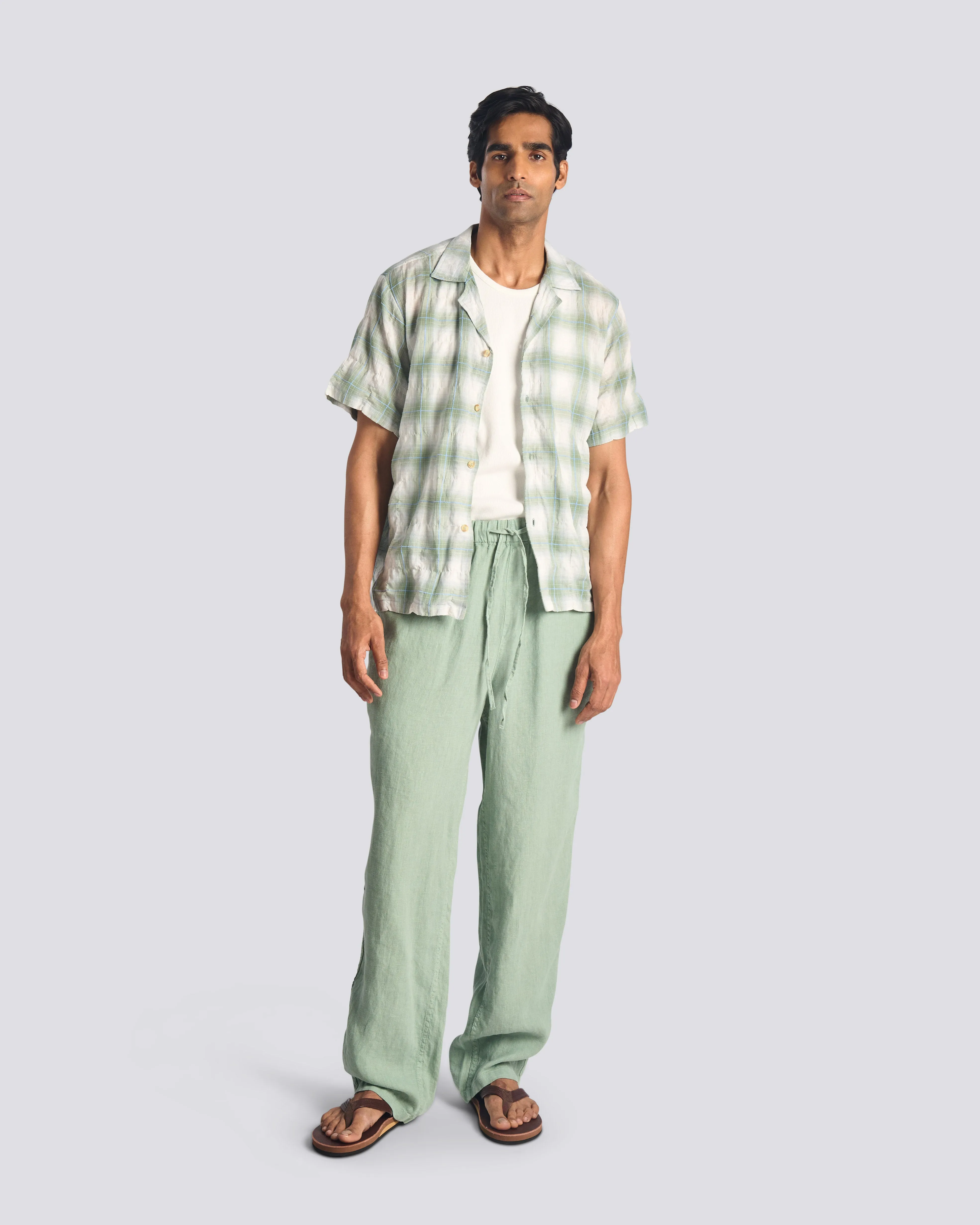 Sage Linen Leisure Pant sold by Bather product image thumbnail 2