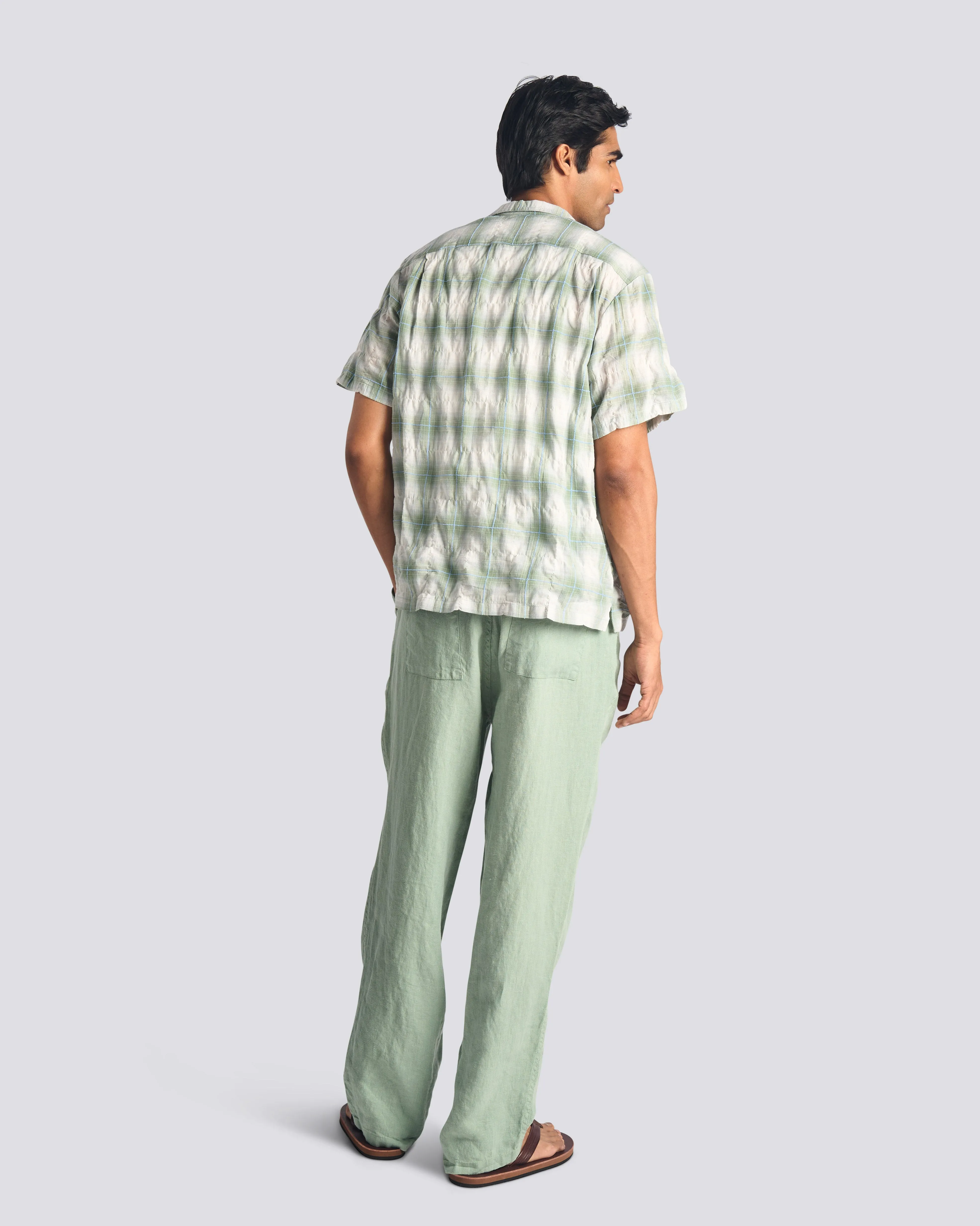Sage Linen Leisure Pant sold by Bather product image thumbnail 3