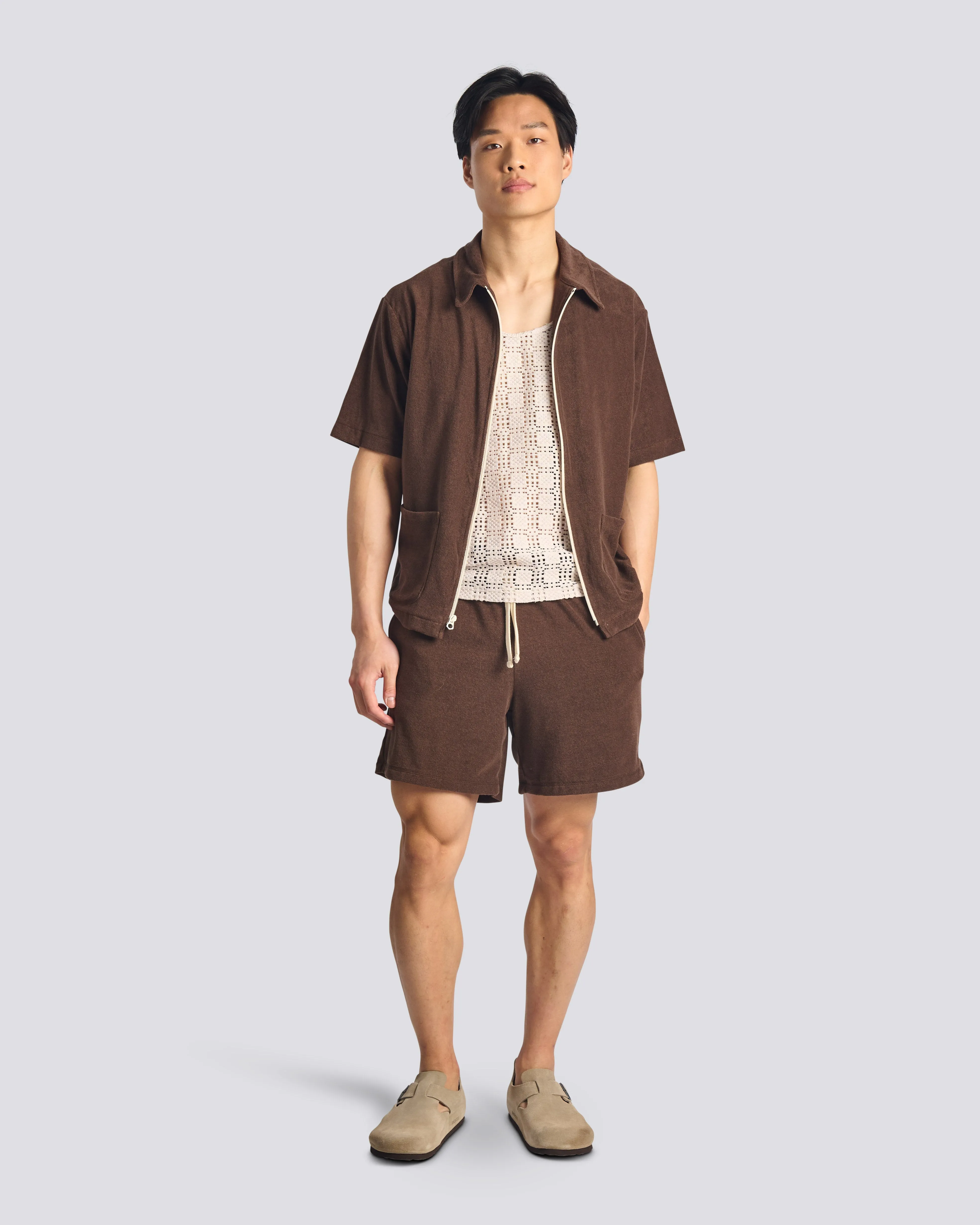 Walnut Terry Tour Short sold by Bather product image thumbnail 2