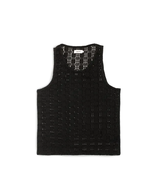 Black Lattice Tank Top made by Bather
