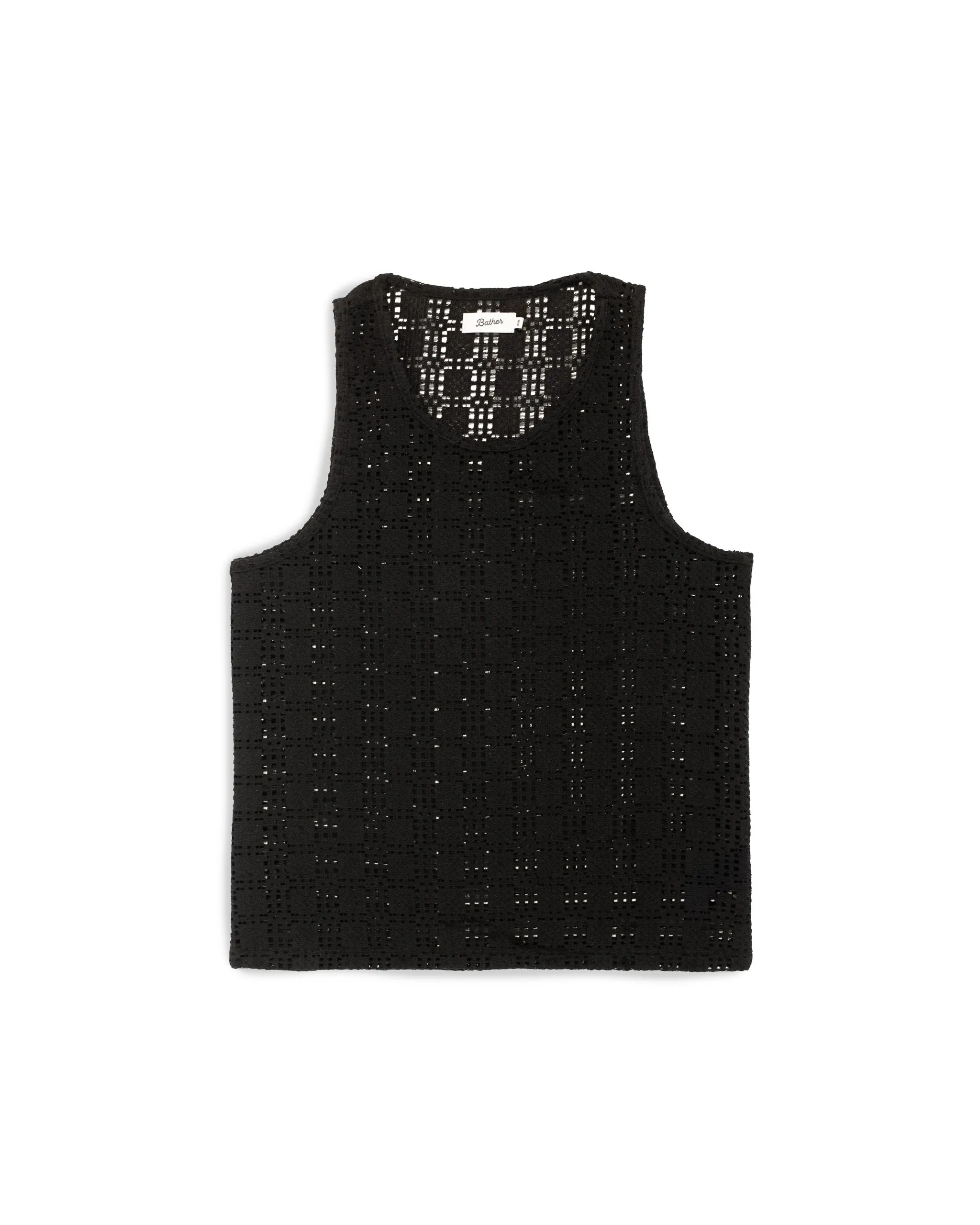 Black Lattice Tank Top sold by Bather