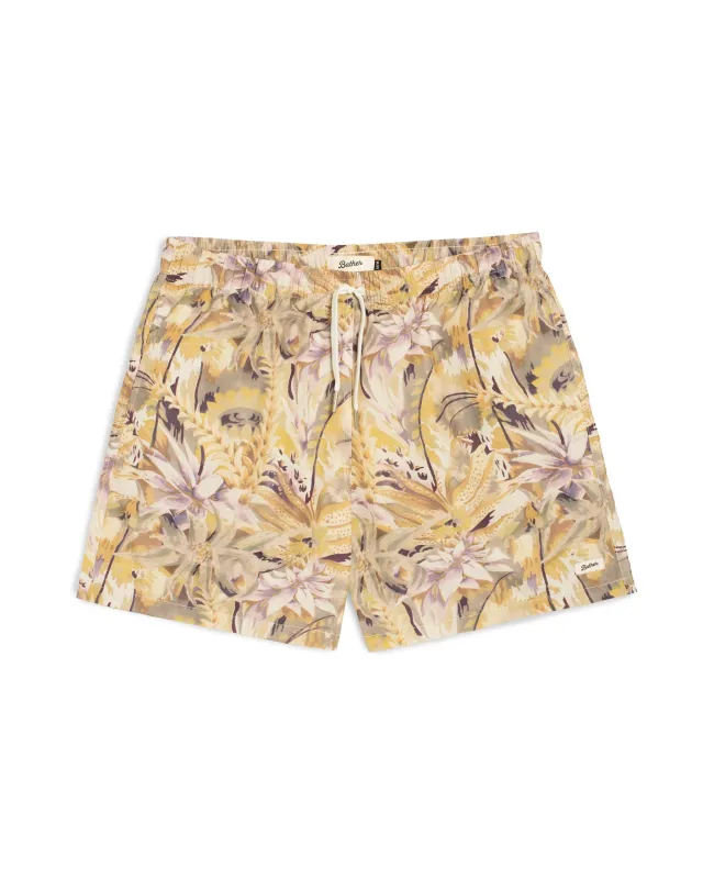 Chartreuse Jungle Swim Trunk made by Bather