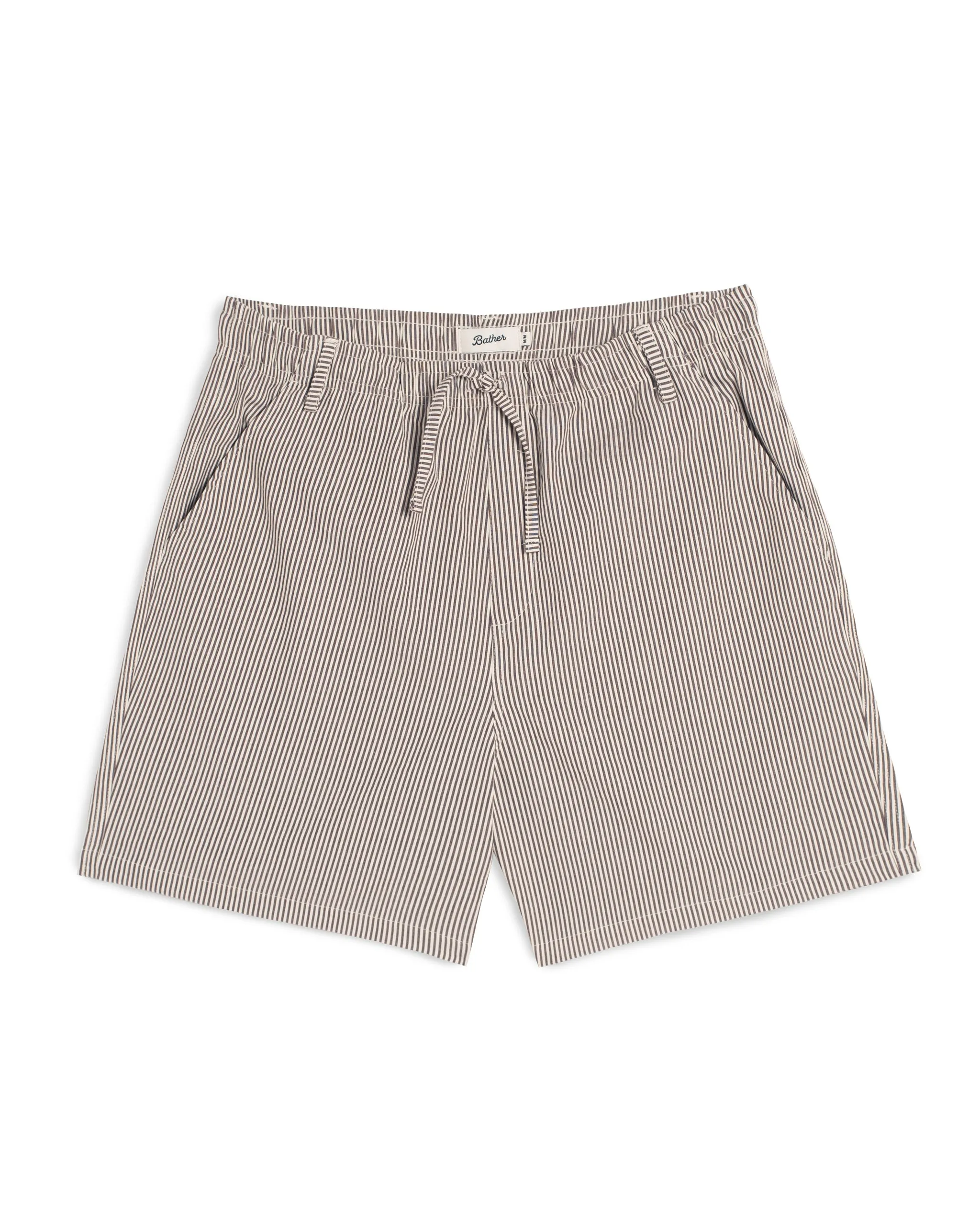 Espresso Pinstripe Leisure Short sold by Bather