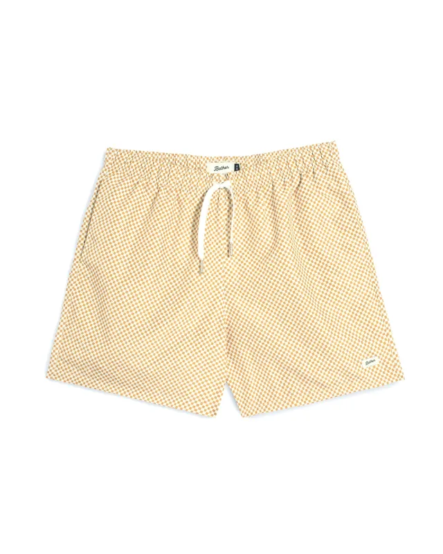 Amber Checker Swim Trunk made by Bather