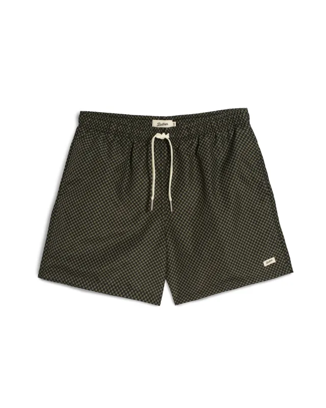 Clover Checker Swim Trunk made by Bather