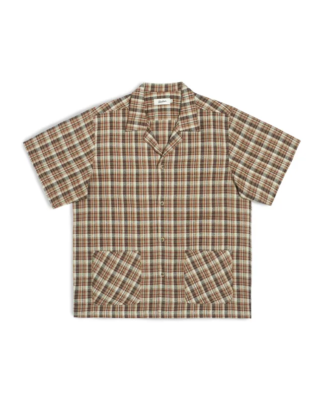 Toffee Check Traveler Shirt made by Bather