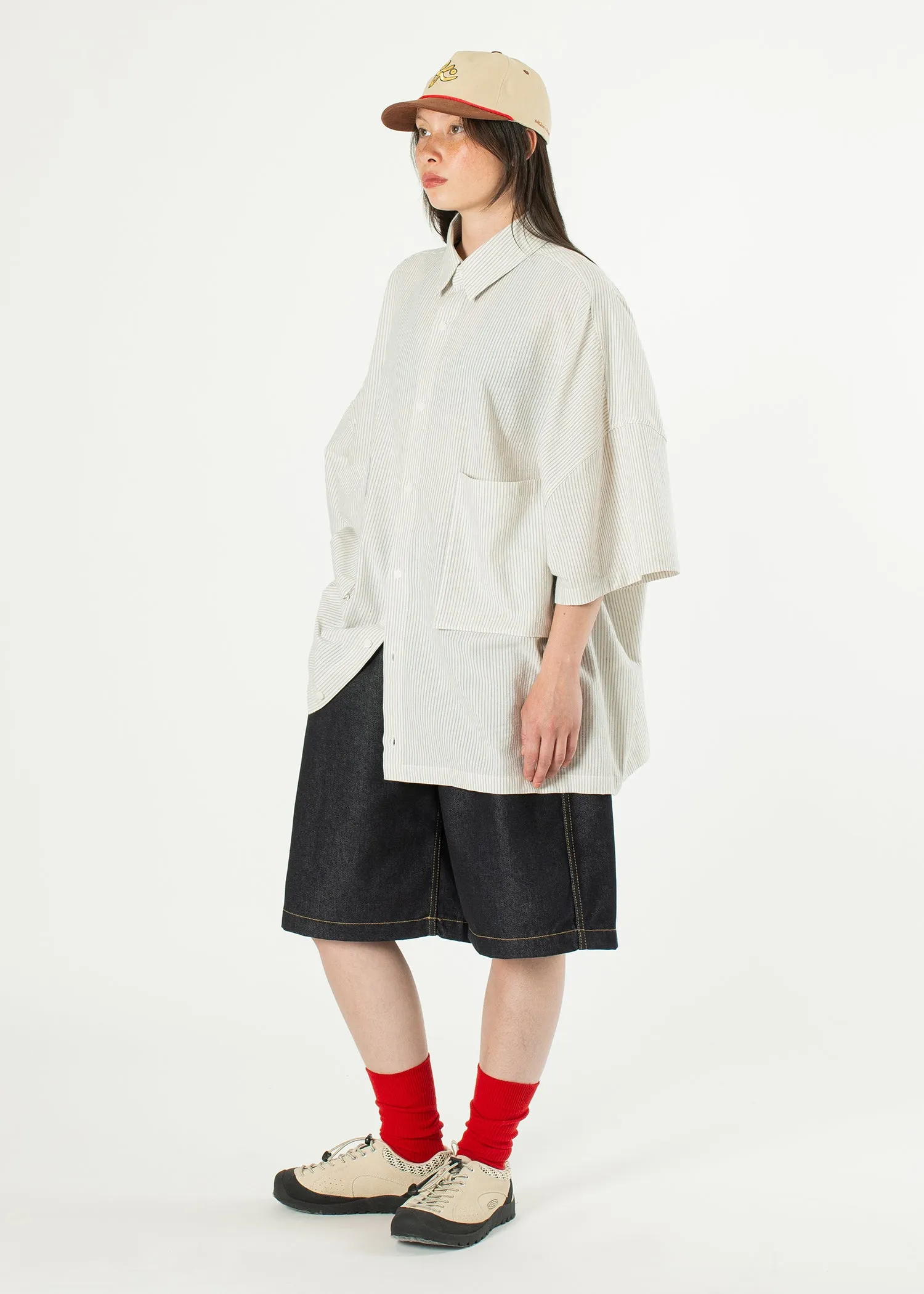 Half-dart Raw Denim Shorts sold by Estudio Niksen product image thumbnail 5