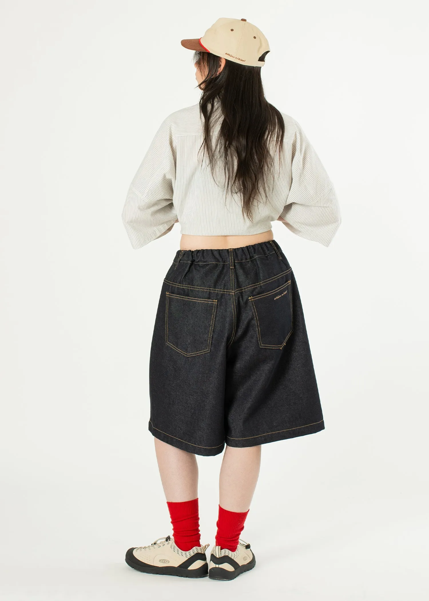 Half-dart Raw Denim Shorts sold by Estudio Niksen product image thumbnail 2