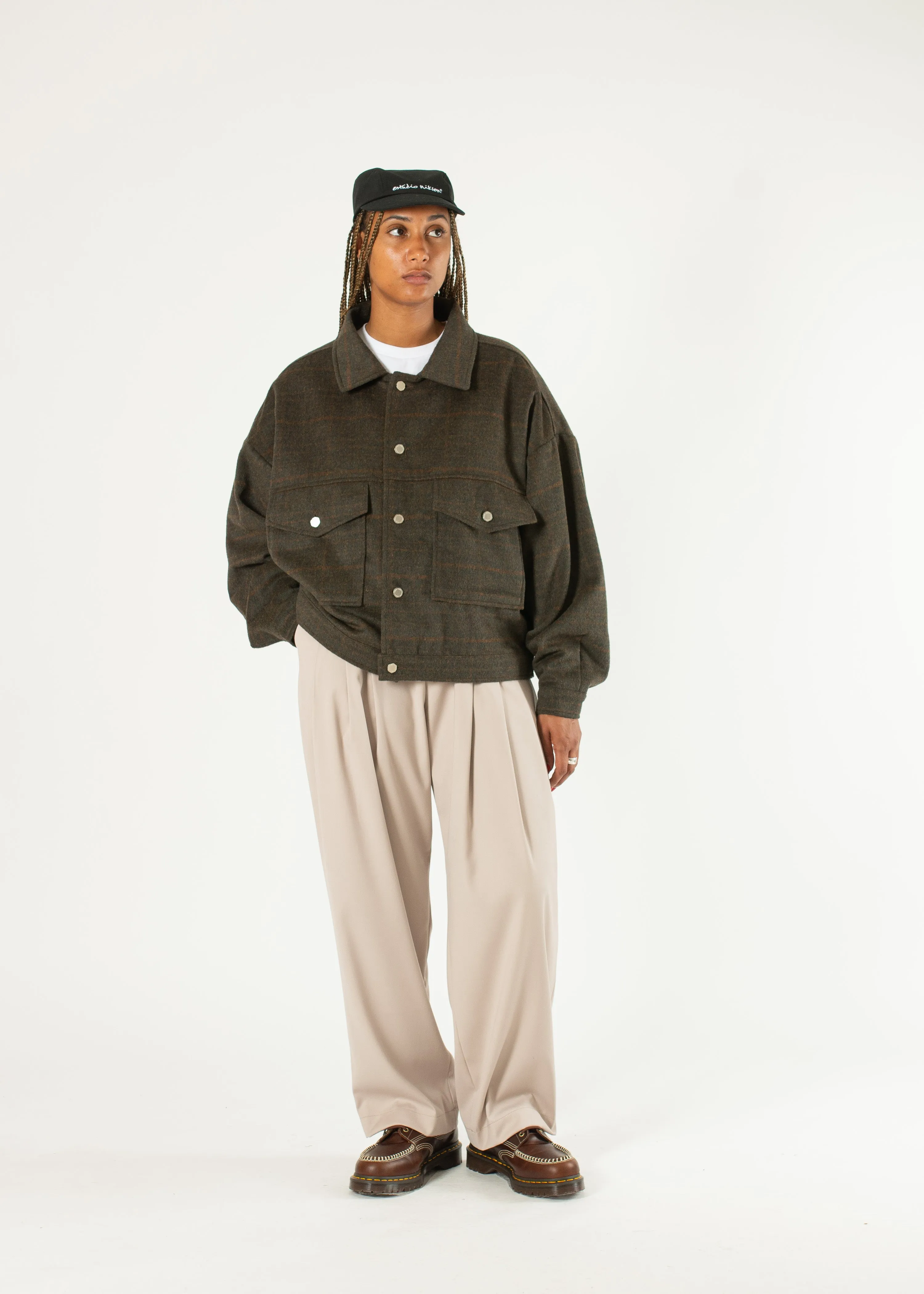 Pintuck Wide Trousers sold by Estudio Niksen product image thumbnail 2