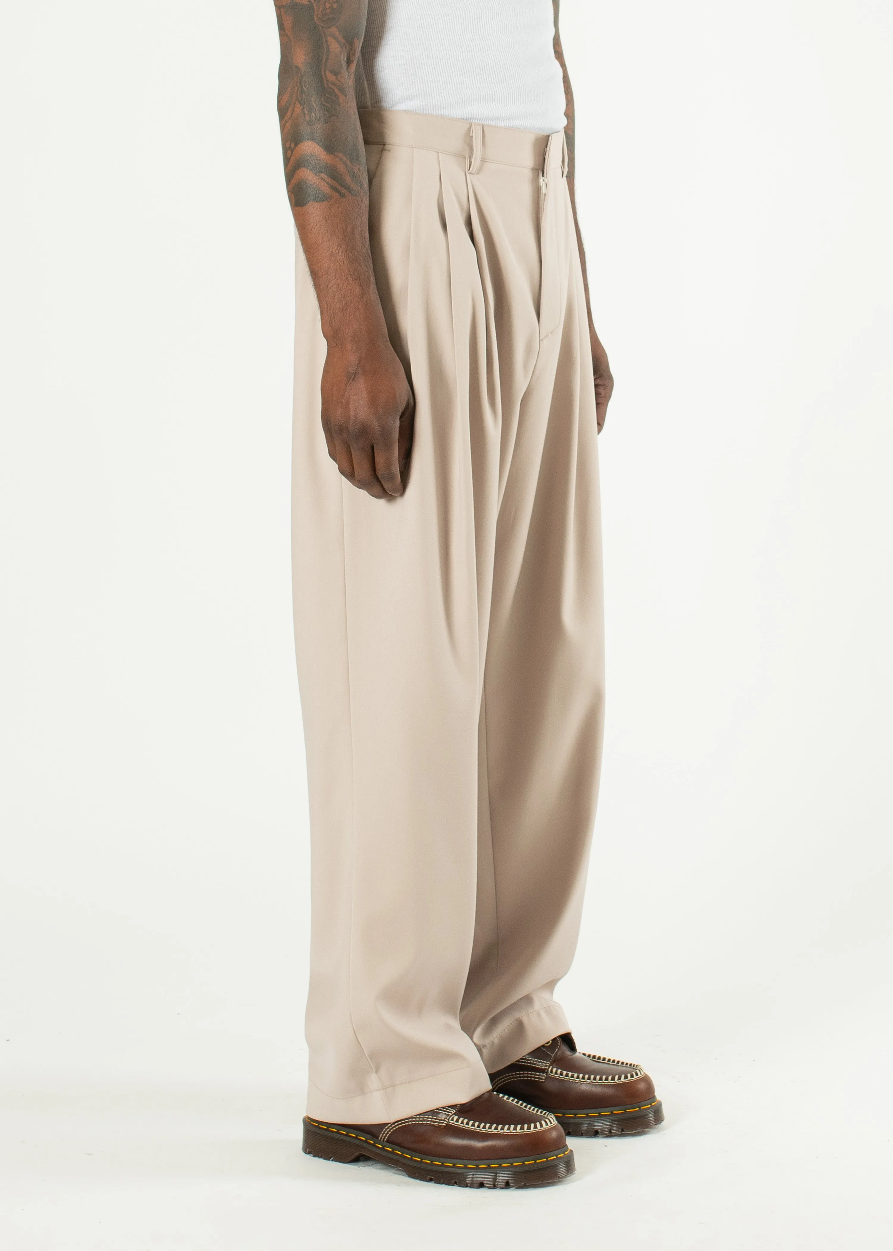 Pintuck Wide Trousers sold by Estudio Niksen
